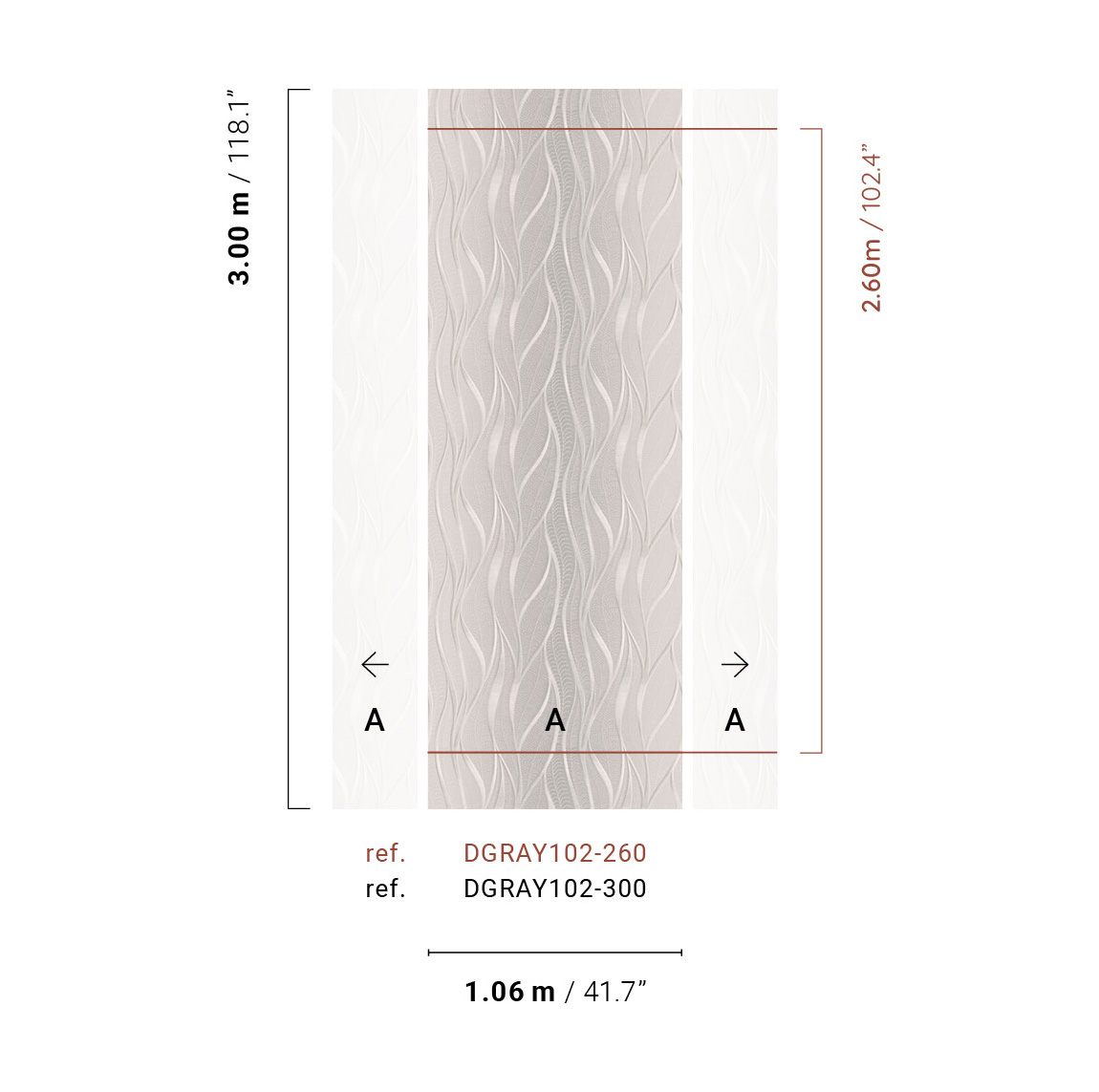 Masureel Fototapete Panel Ray Unda Onyx DGRAY102260