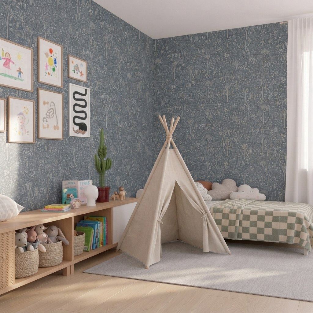 Grandeco Vliestapete Little Dreamers blau LD3415