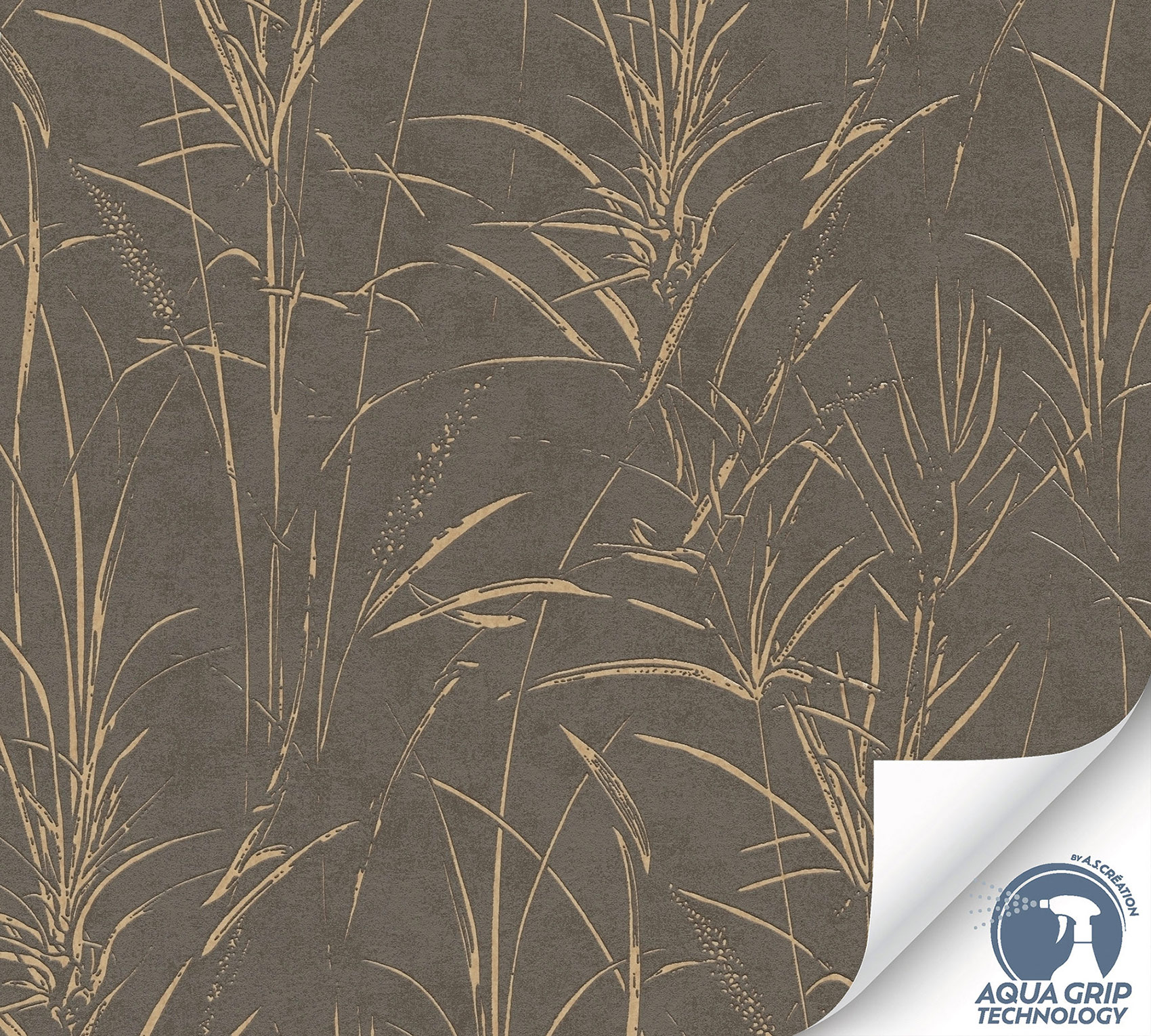AS Vliestapete Cosiness Designdrop 2 Floral Grau 792825