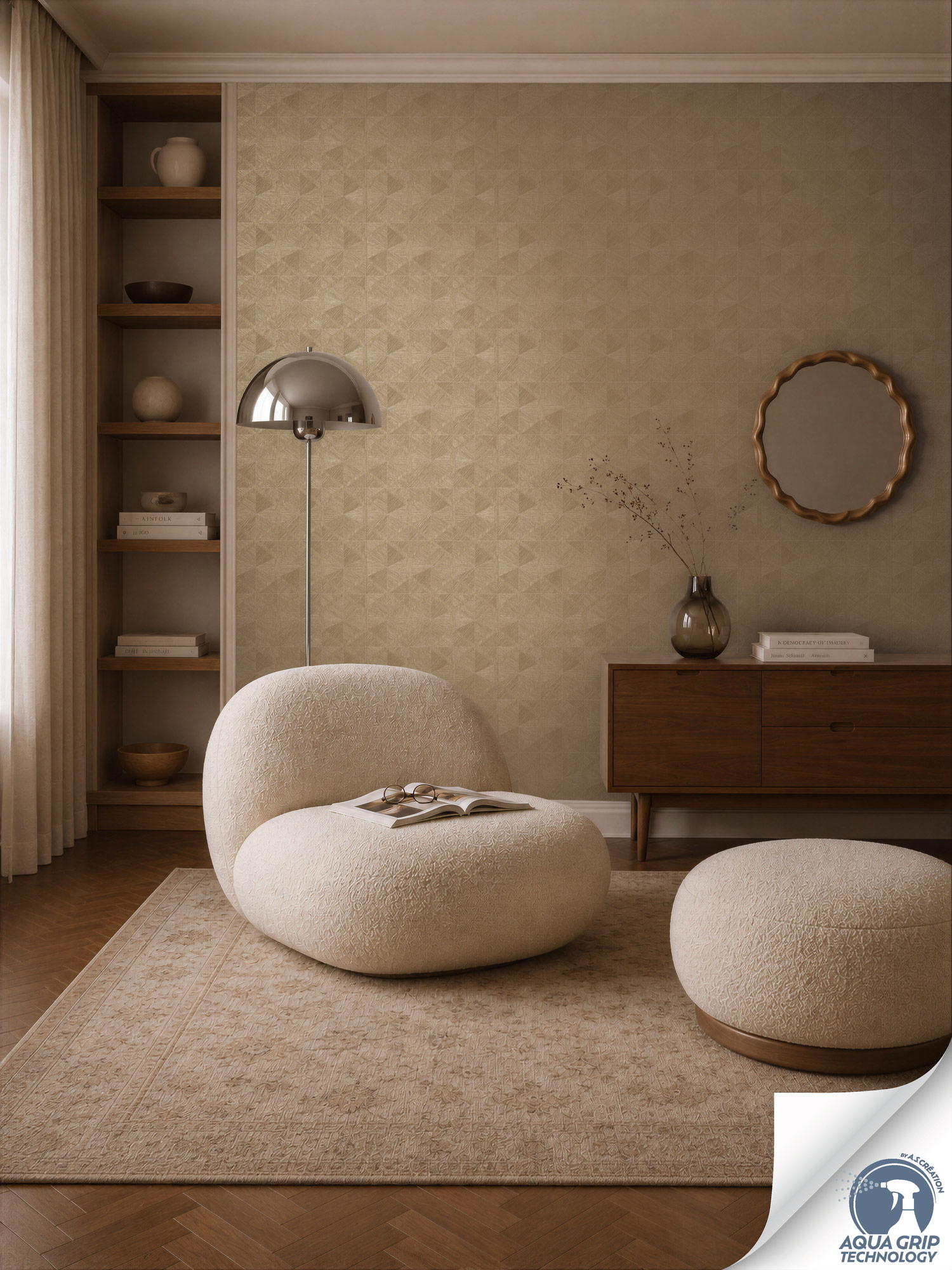 AS Vliestapete Cosiness Designdrop 2 Grafik Beige 793195