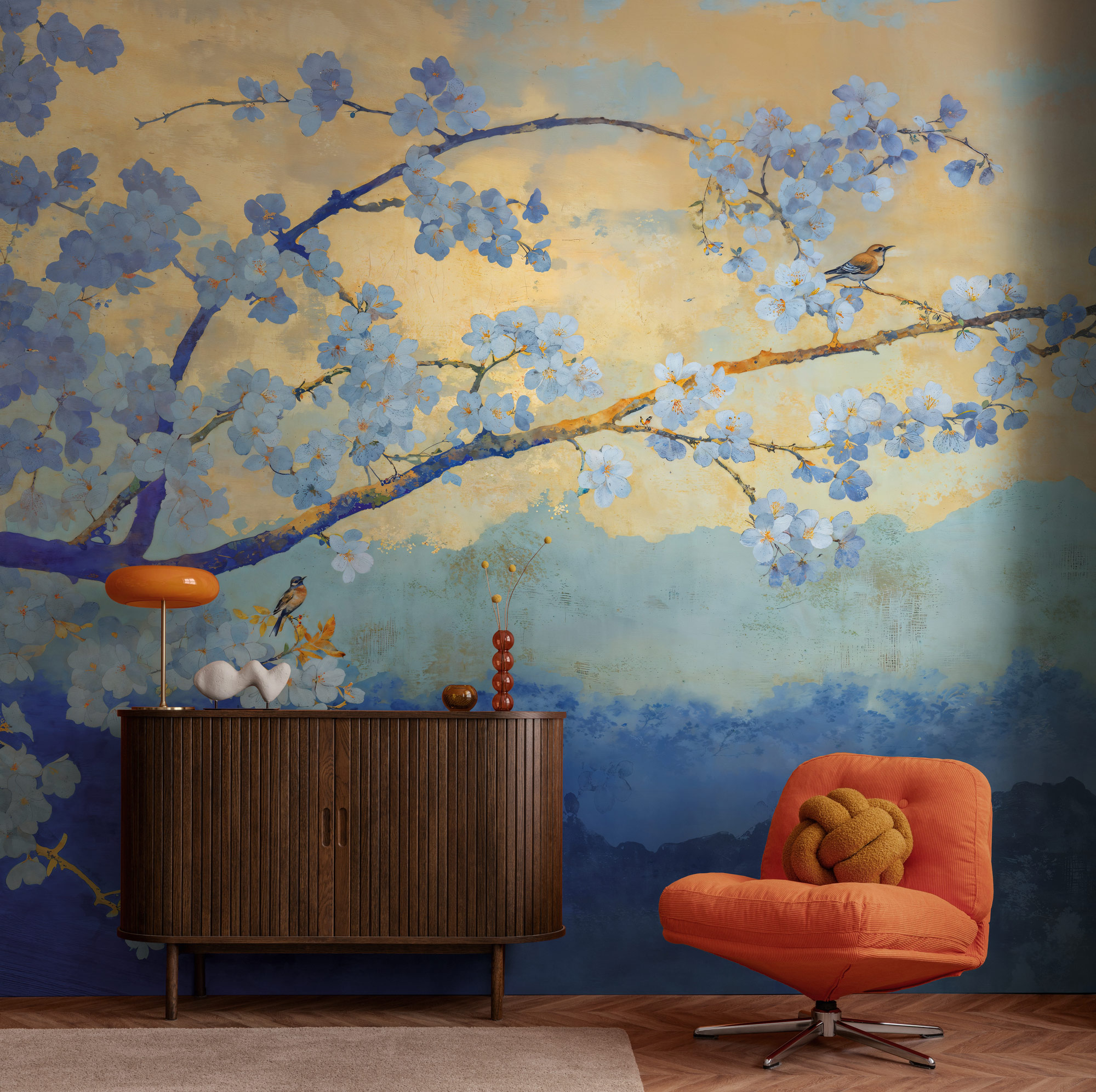 AS Fototapete The Wall 4 Berge Blau 792222