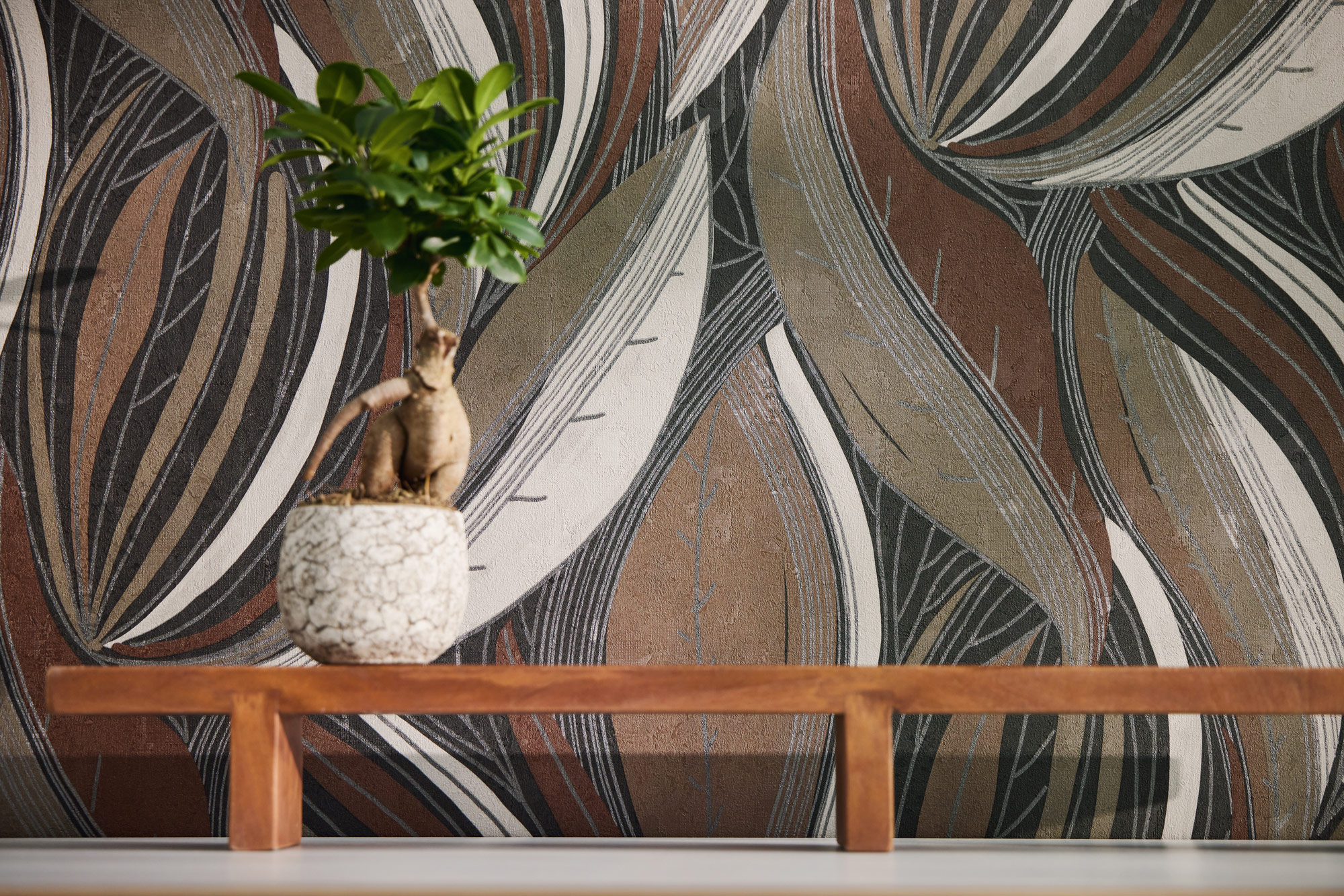 AS Vliestapete MS Hot Spots Floral Braun 786553