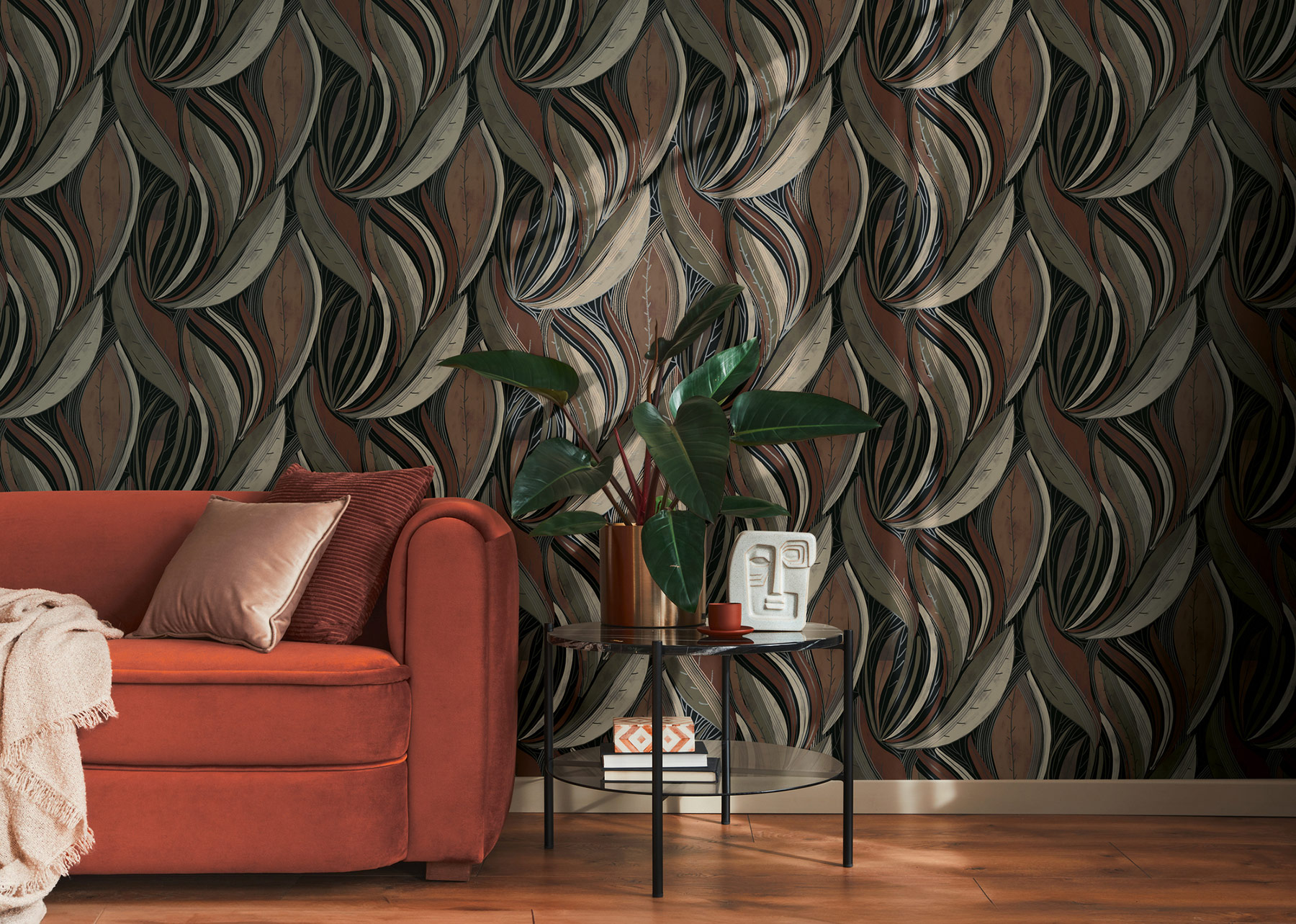 AS Vliestapete MS Hot Spots Floral Braun 786553