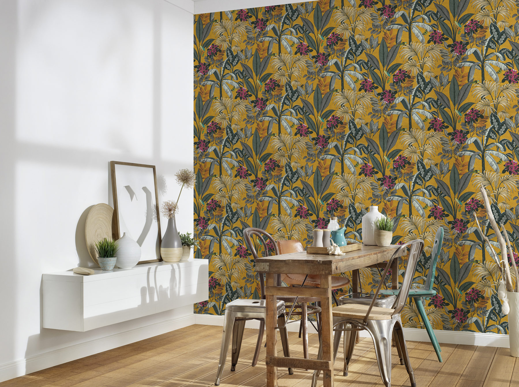 AS Vliestapete PintWalls Tiertapete Gelb 387381