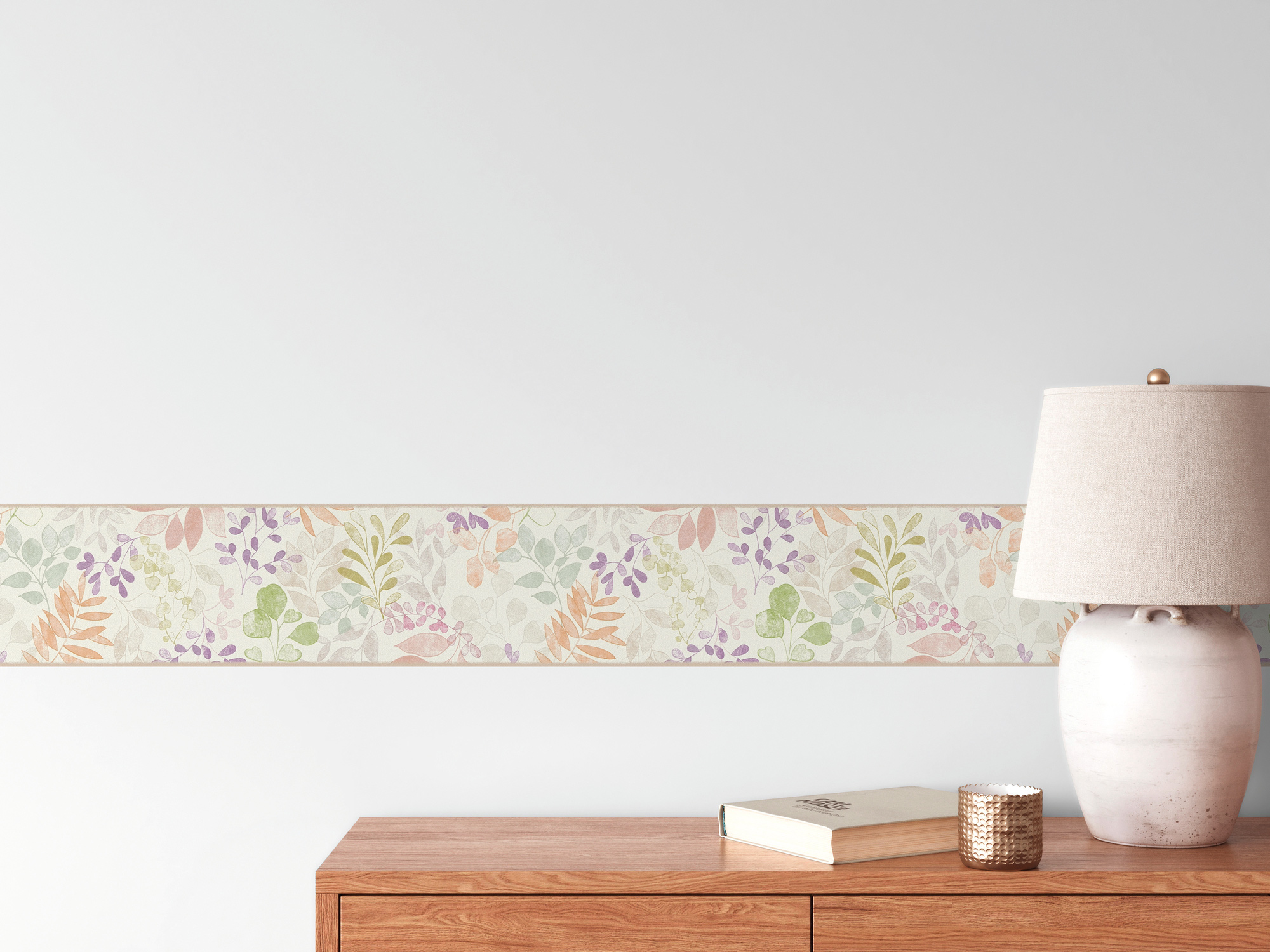 AS Borte Selbstklebende Bordüre Floral Beige 787391