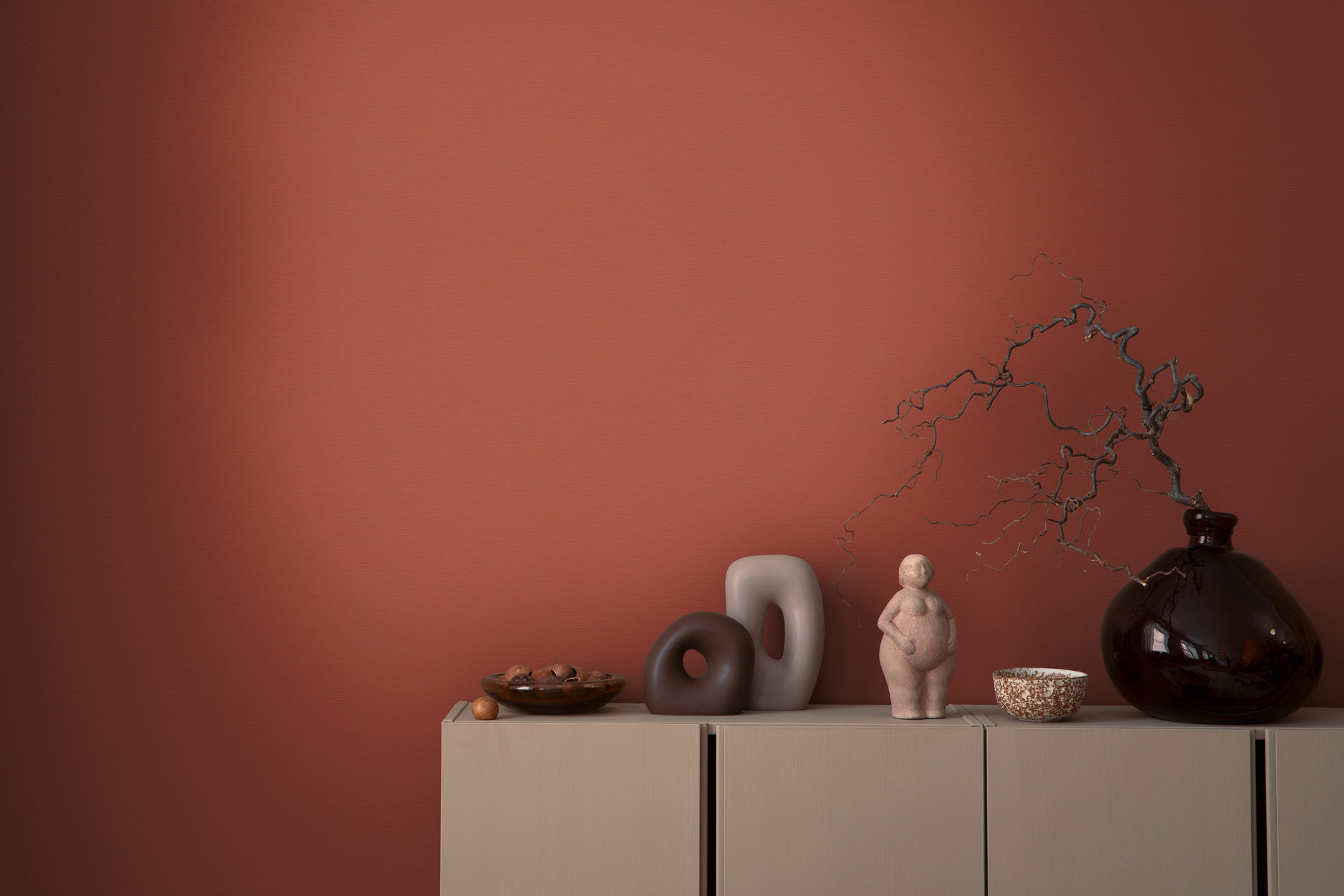 AS Vliestapete French Affair Einfarbig Rot 395795