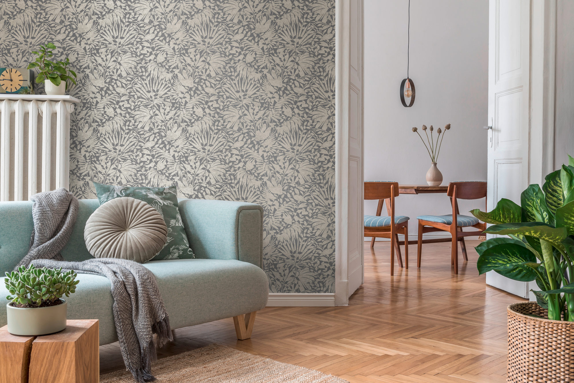 AS Vliestapete The BOS grau Blumentapete 388314