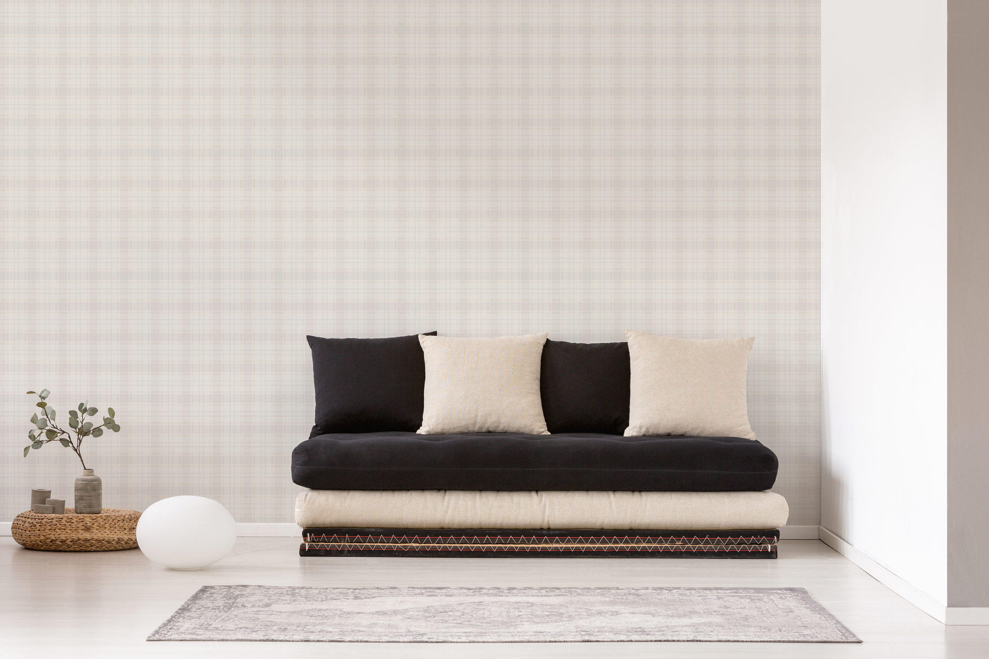 AS Vliestapete Maison Charme Kariert creme 390723