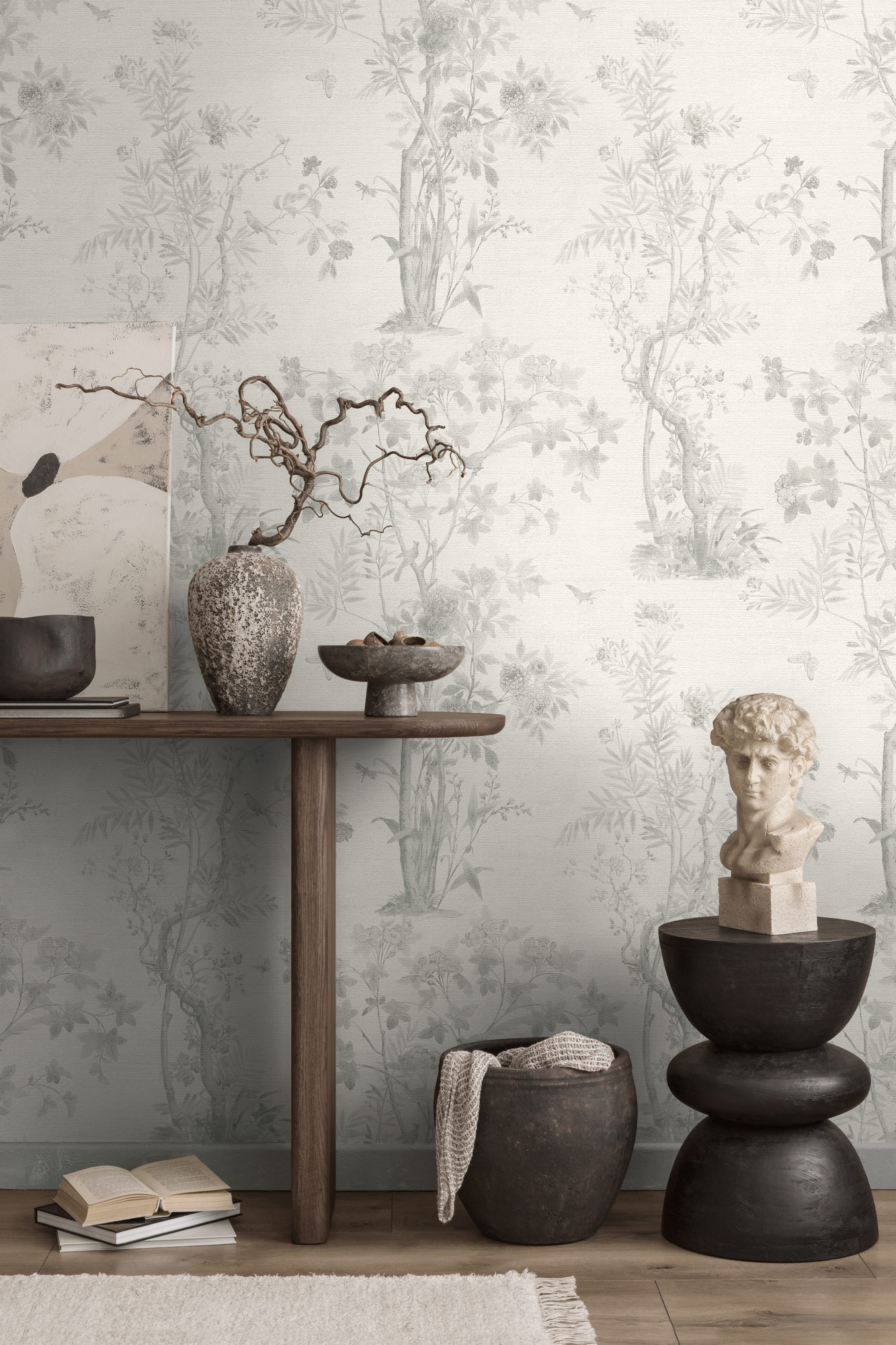 AS Vliestapete History of Art 2 Floral Grau 790437