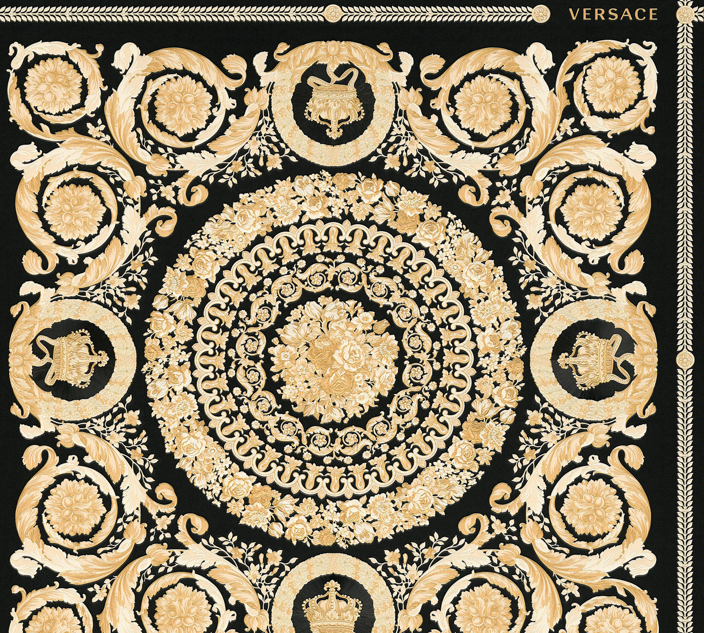 AS Vliestapete Versace 6 Barock Tapete Schwarz 370553