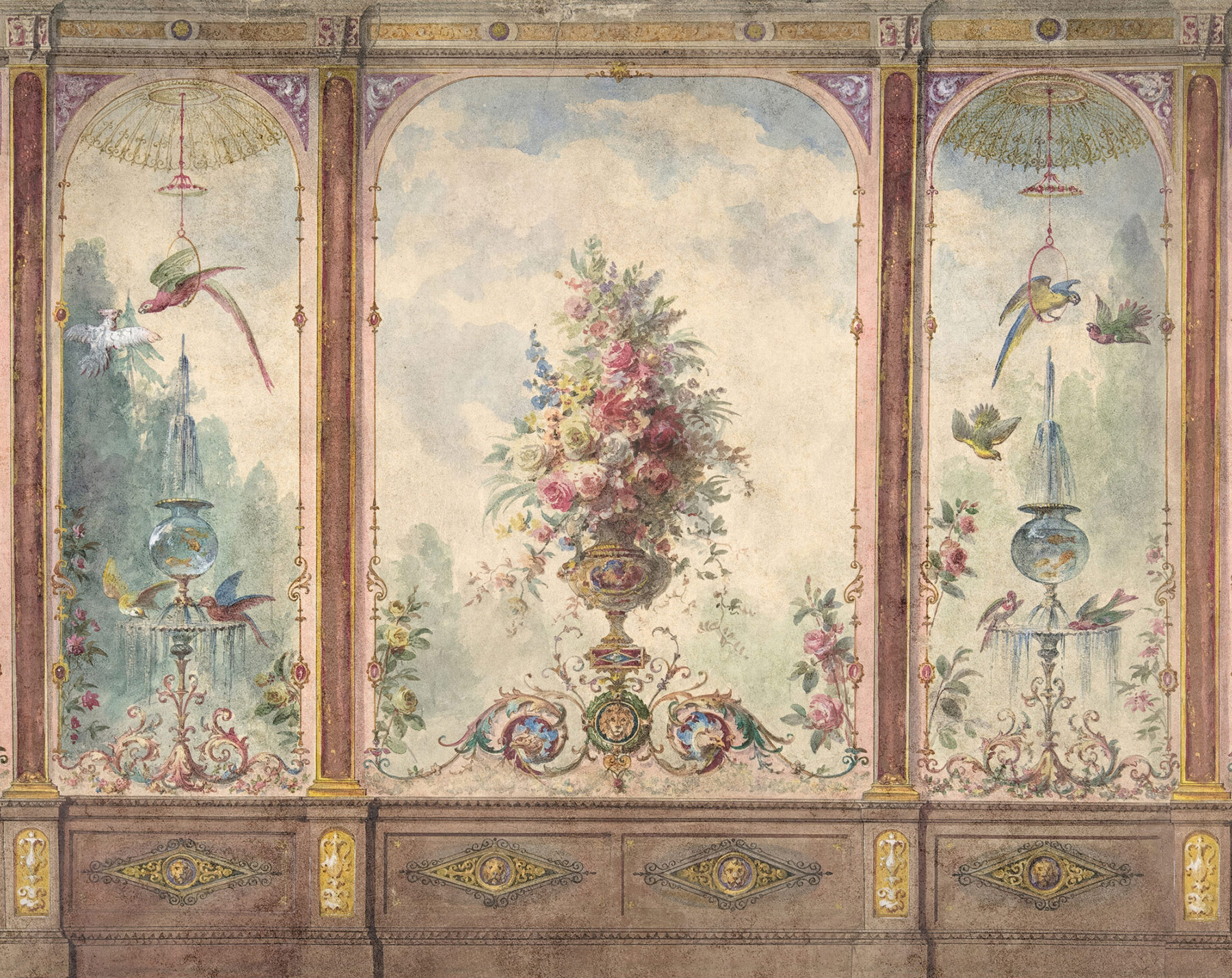 AS Fototapete Walls by Patel 5 Rundbogen Rosa DD134417