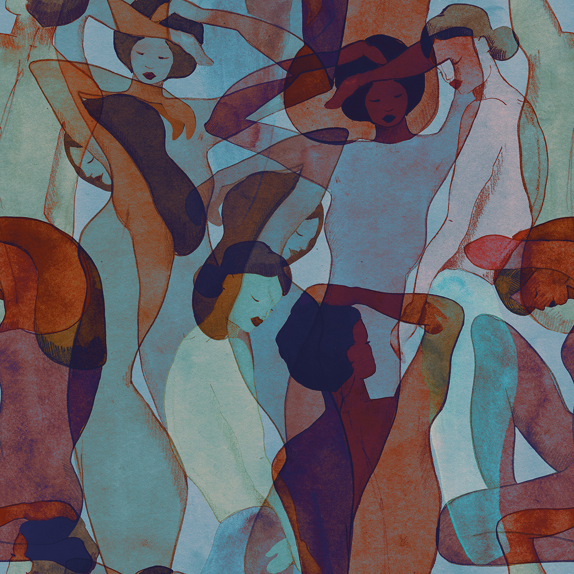 Thomas Fototapete Soleggiato Meschen Mehrfarbig