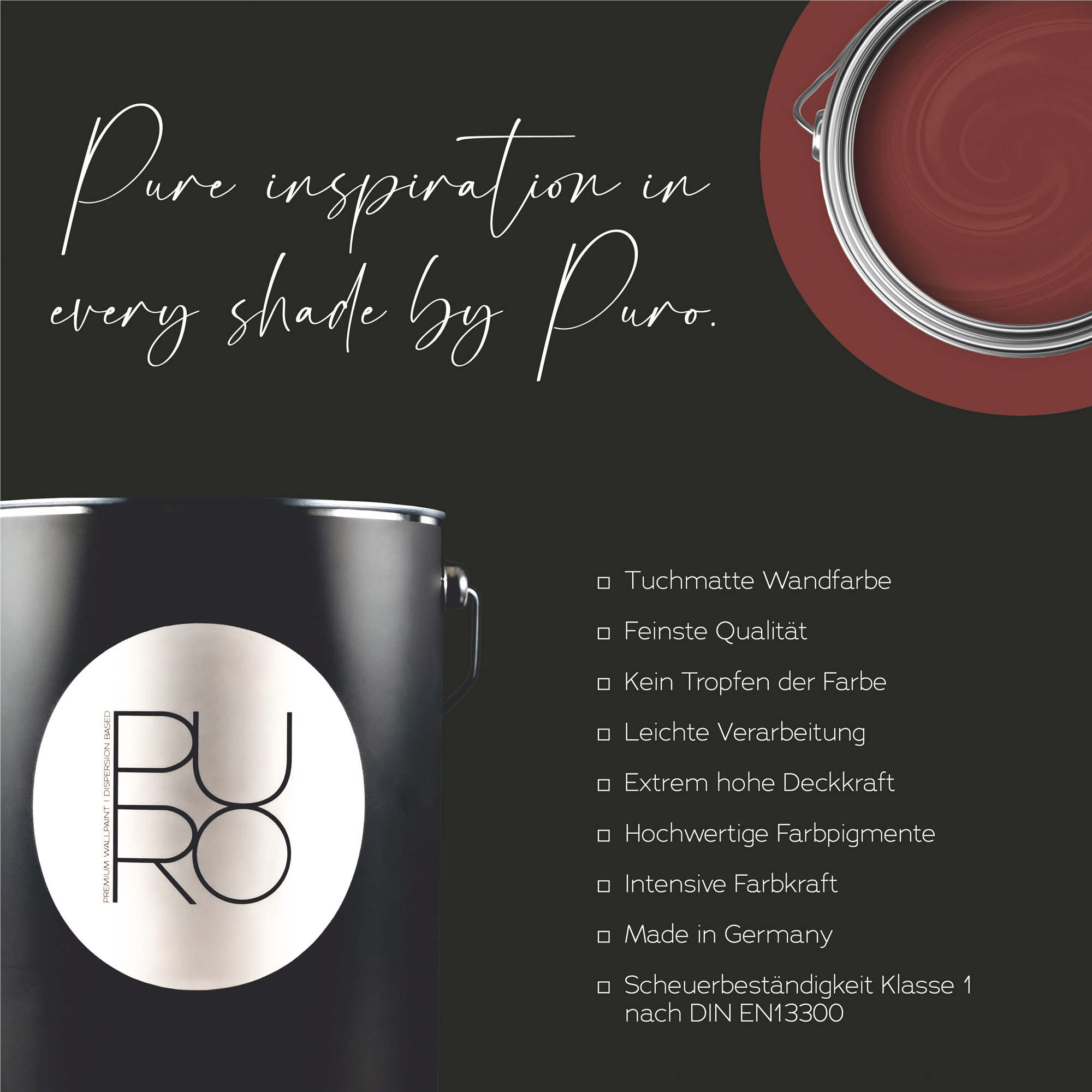 AS Premium Innenwandfarbe Puro c2021 varied red 1 L