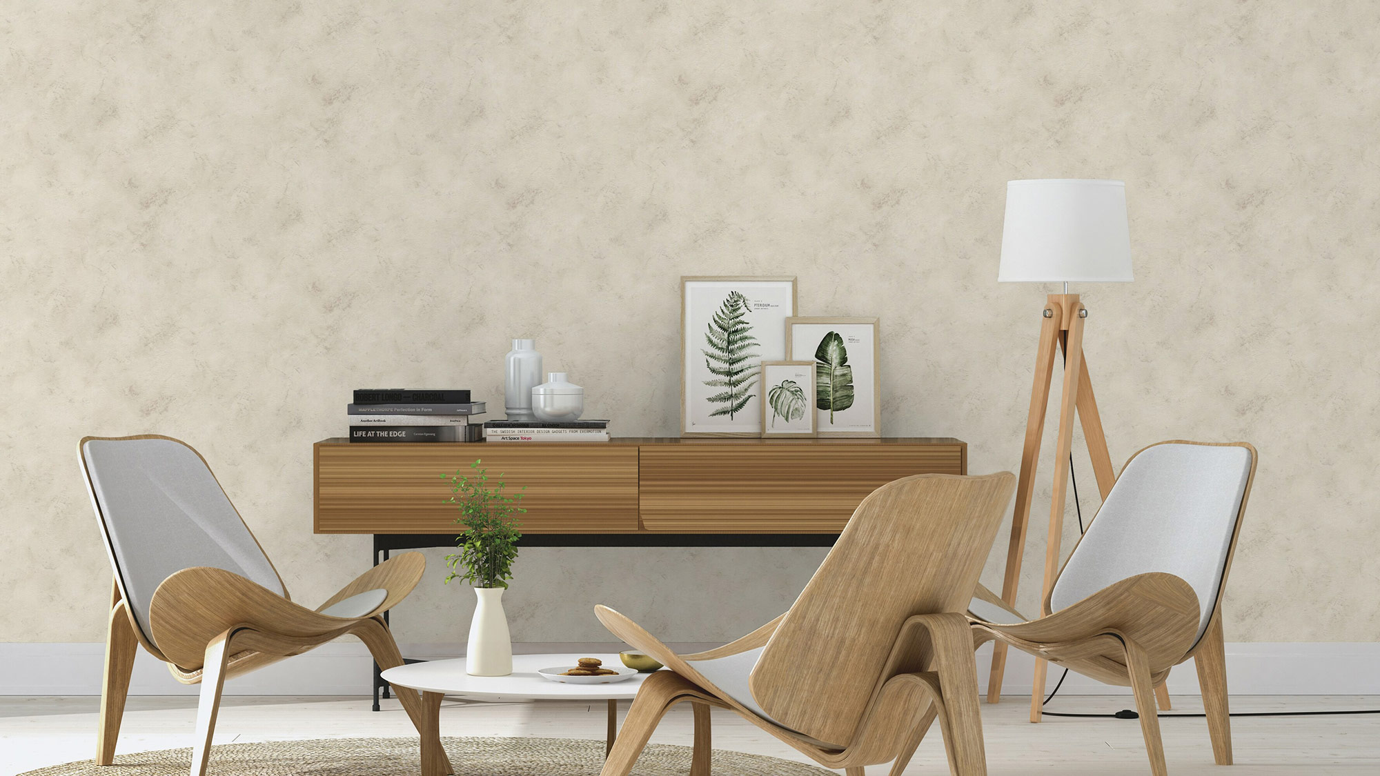 Rasch Vliestapete Finca Wandputz beige 416930