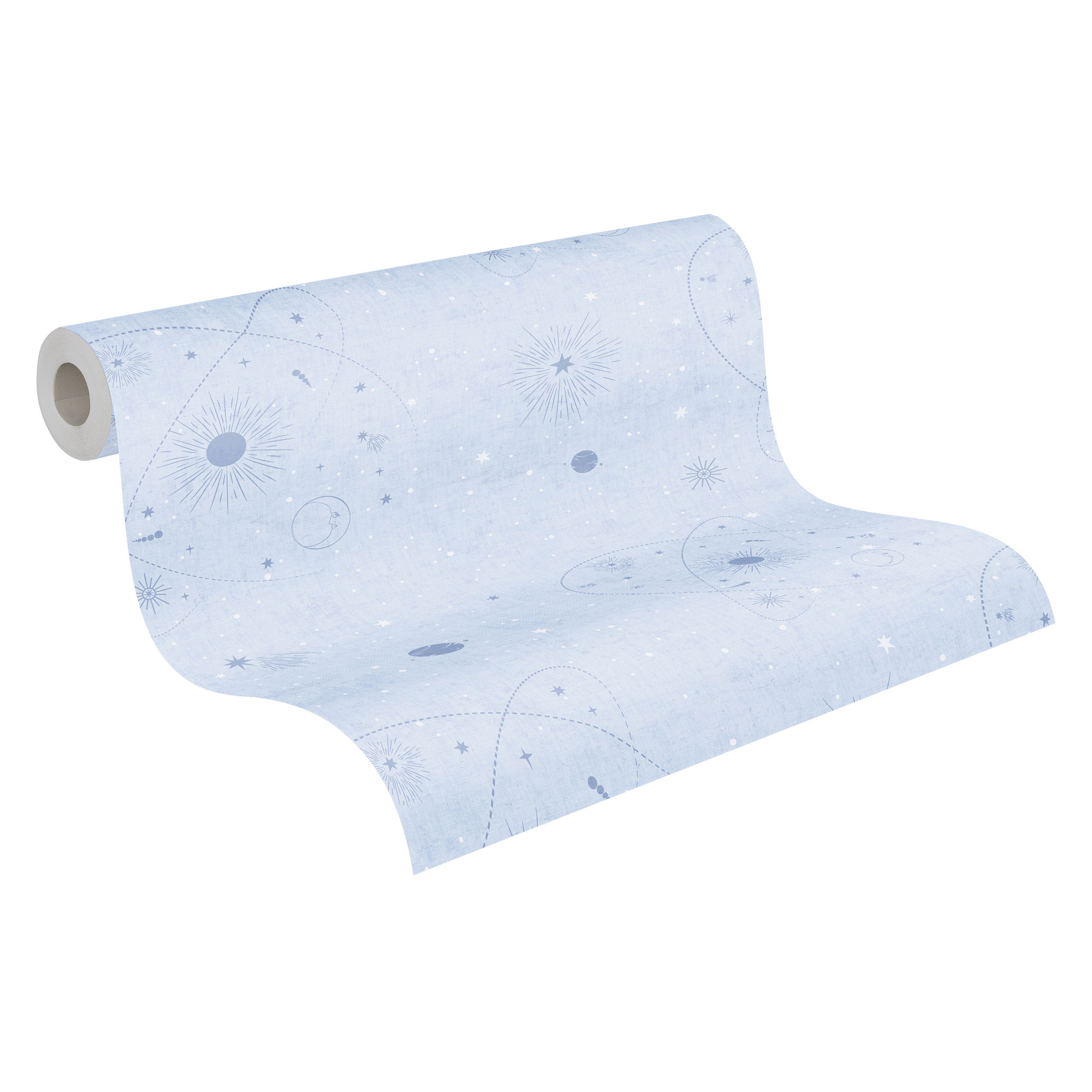 AS Vliestapete Lilly & Luis Weltall Blau 771312