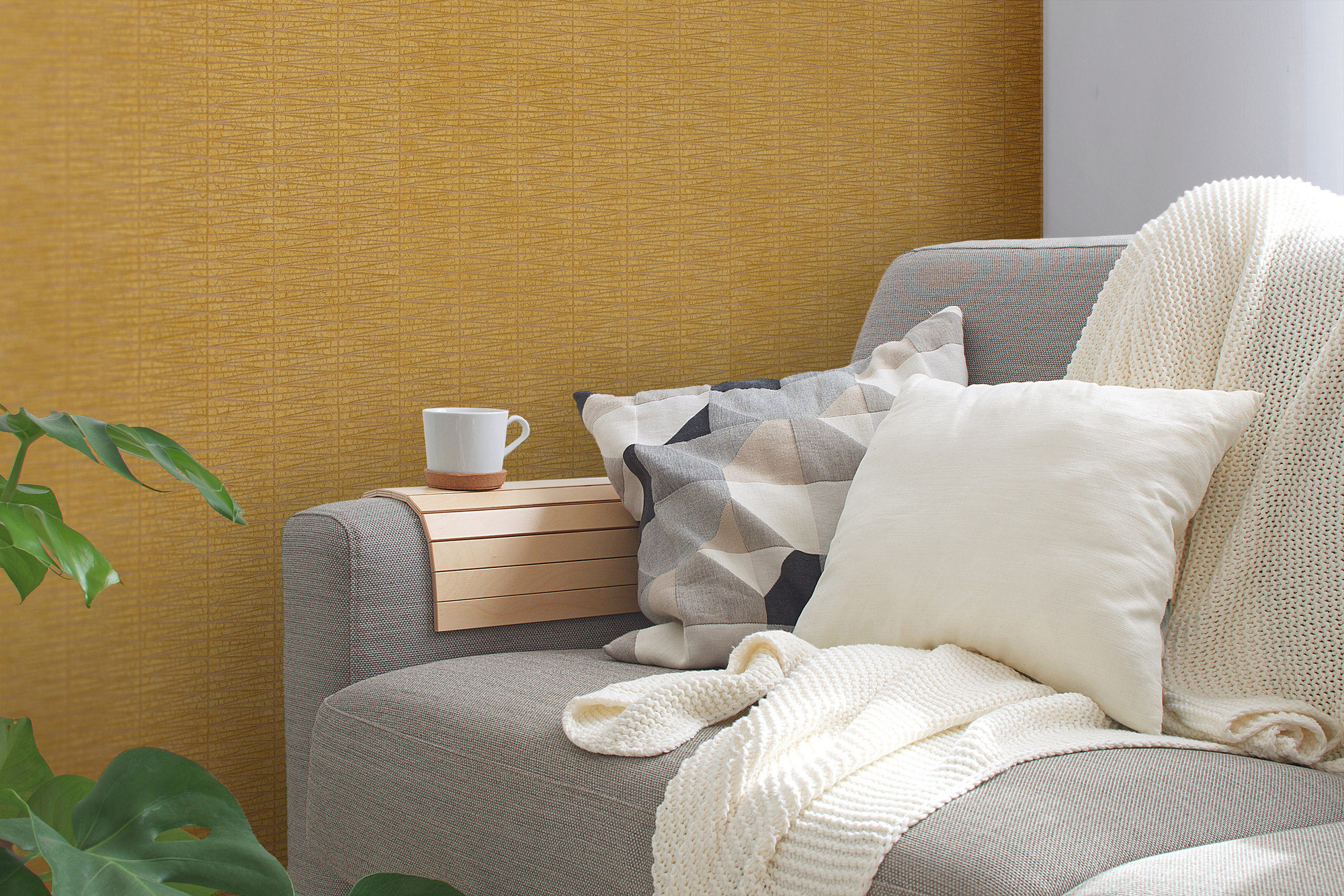 AS Vliestapete #Hygge Strukturtapete Gelb 385974