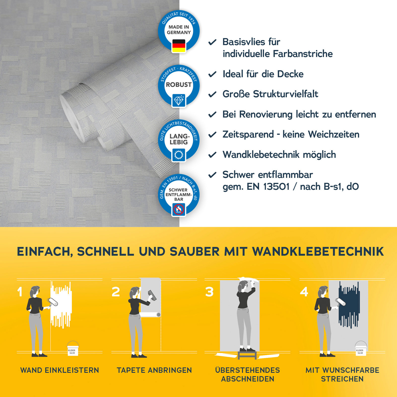 AS Vliestapete Meistervlies 8 überstreichbar 262110