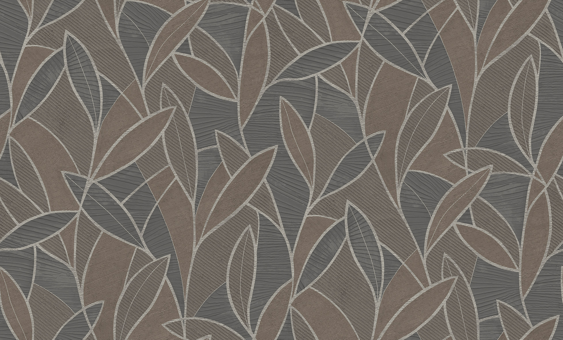 Thomas Vliestapete Attraction grafit Blätter AL26234