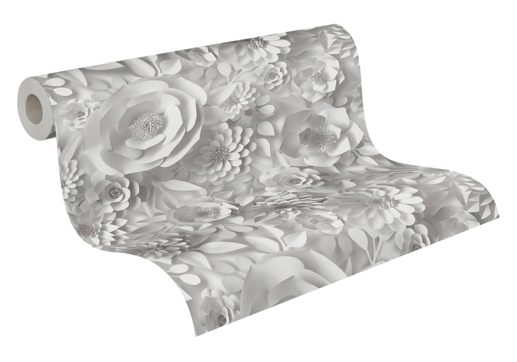 AS Vliestapete PintWalls Blumentapete Grau 387181