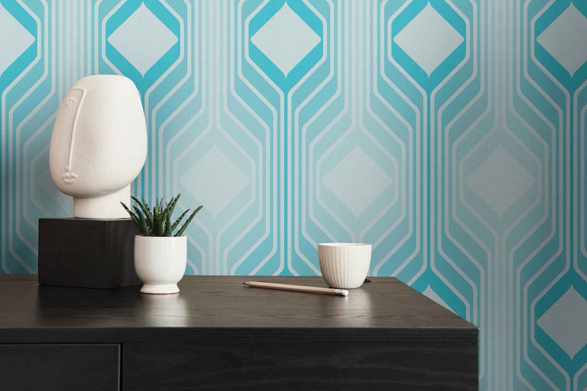 AS Creation Vliestapete Retro Chic Blau 395321