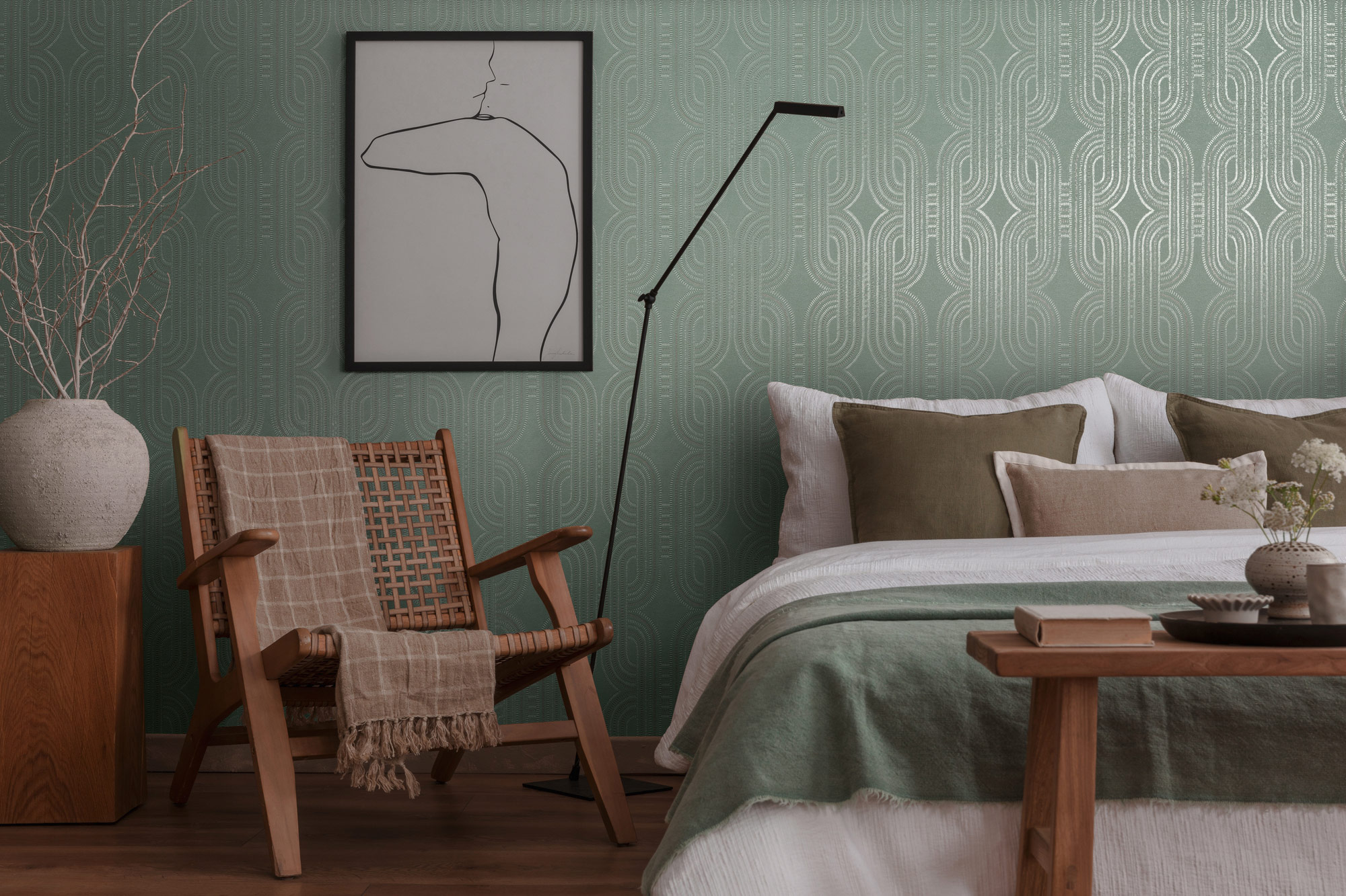 AS Vliestapete French Affair Struktur Blau 399375