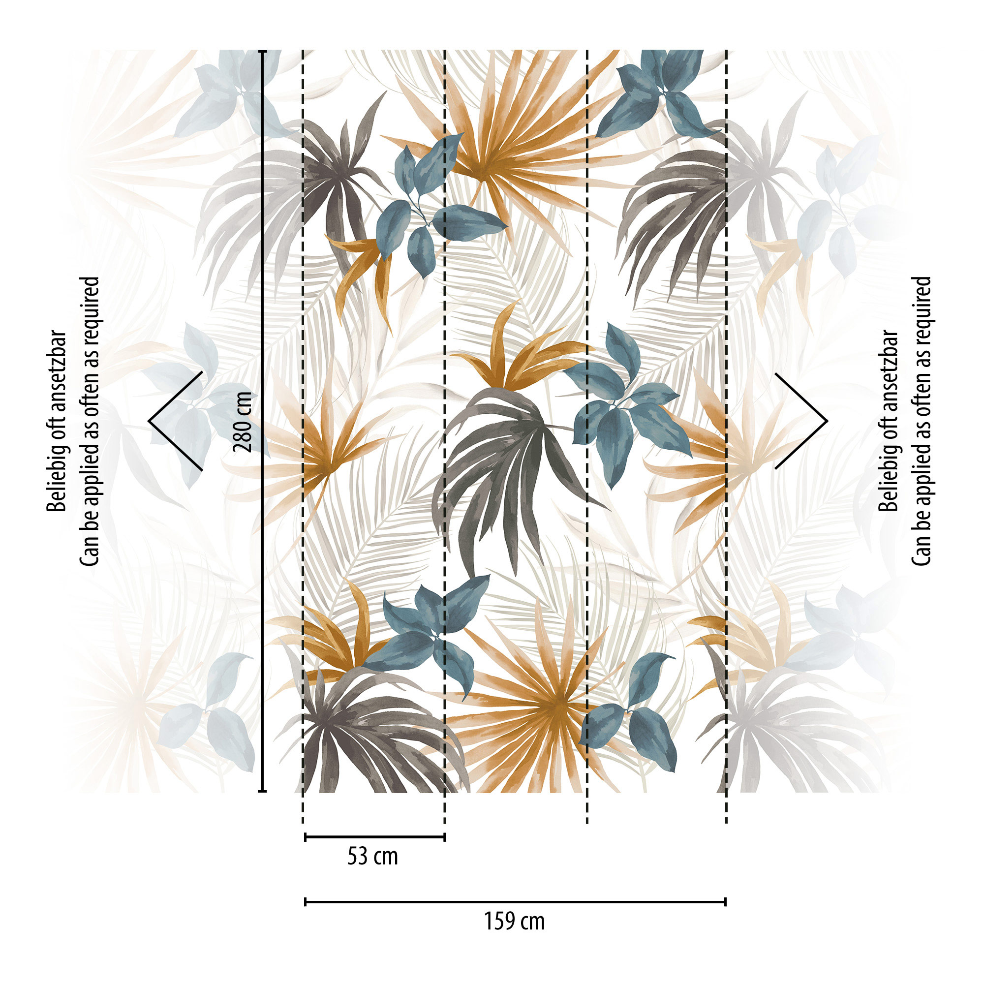 AS Fototapete CosmoLiving Dschungel Beige 791451