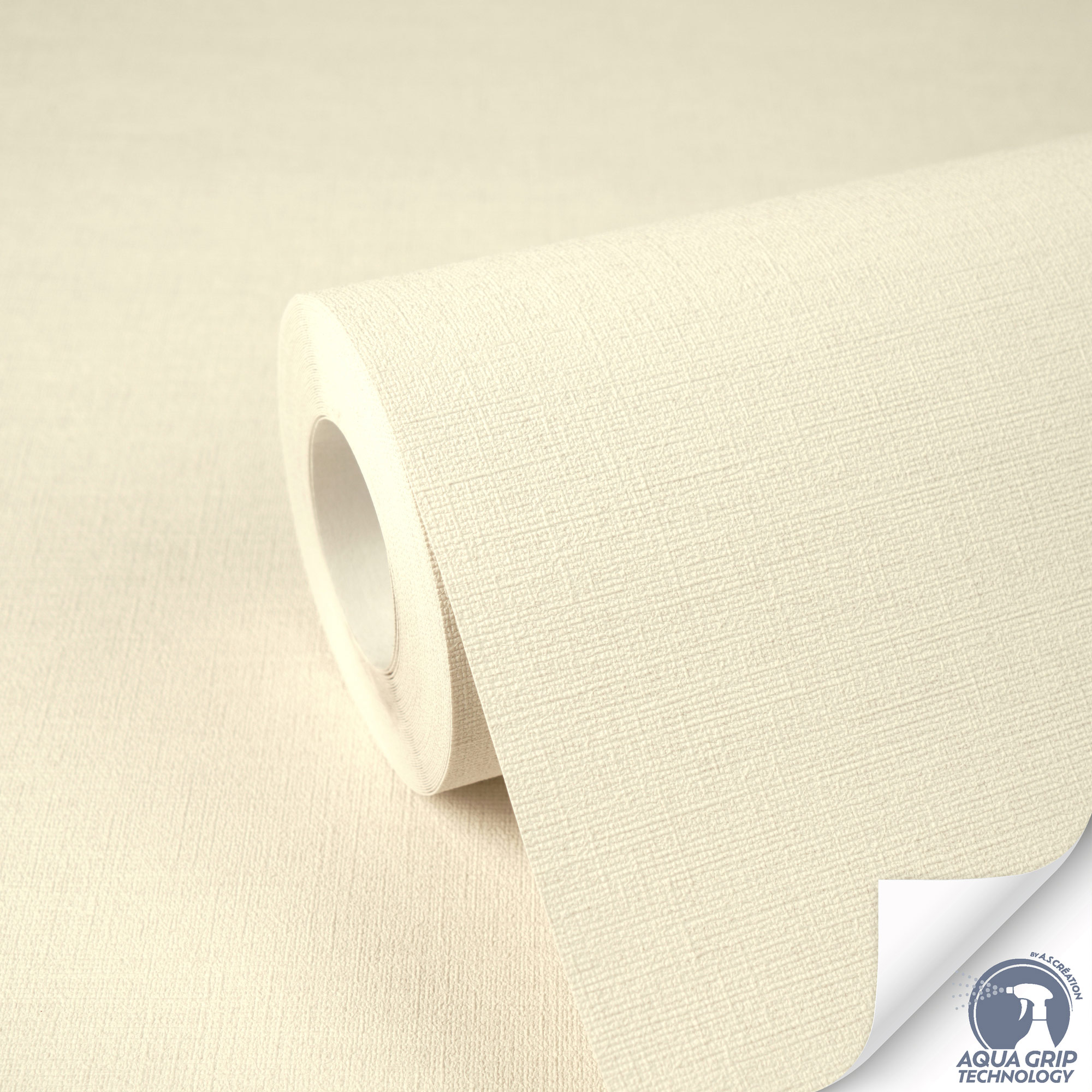 AS Vliestapete Cosiness Designdrop 2 Uni Creme 792441