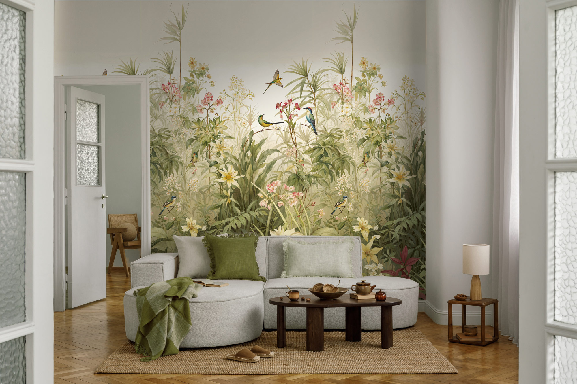 AS Fototapete The Wall 4 Vögel Beige 792466