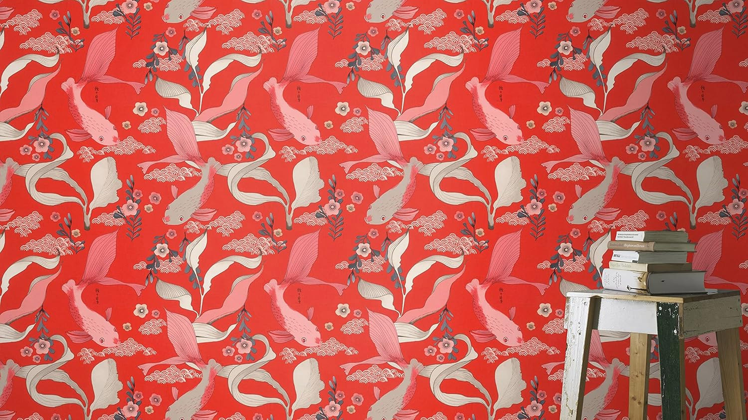 Rasch Vliestapete Amazing Koi rot Fische 539844