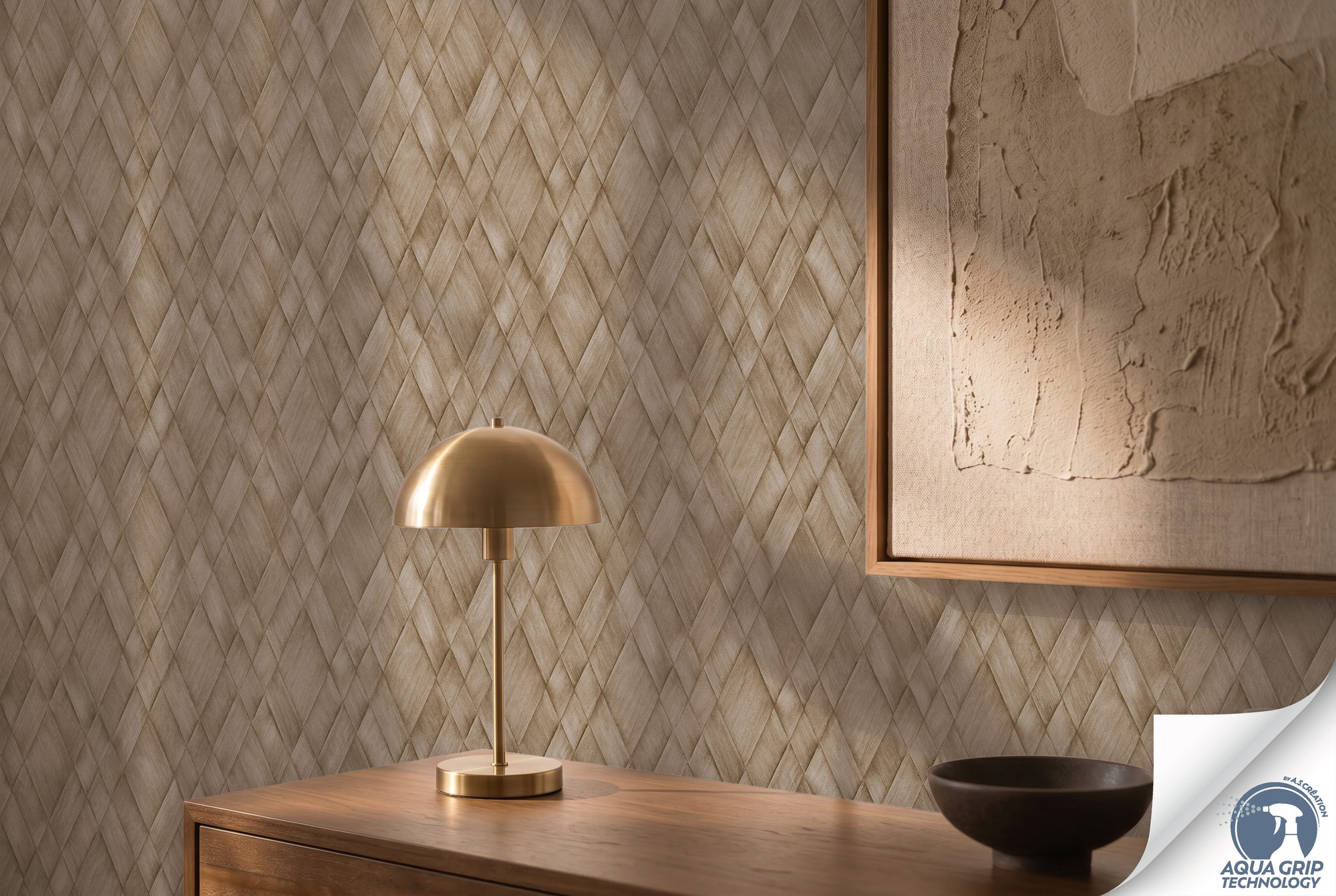 AS Vliestapete Cosiness Designdrop 2 3D-Optik Braun 793134