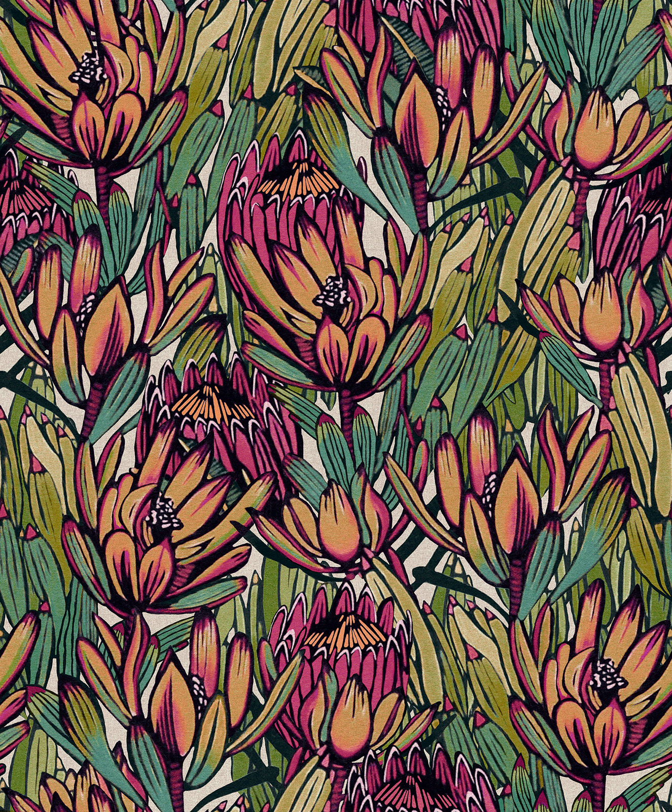 Thomas Vliestapete Brasilien Blau / purple Blumen BA26033 Thomas Vliestapete Brasilien Blau / purple Blumen BA26033
