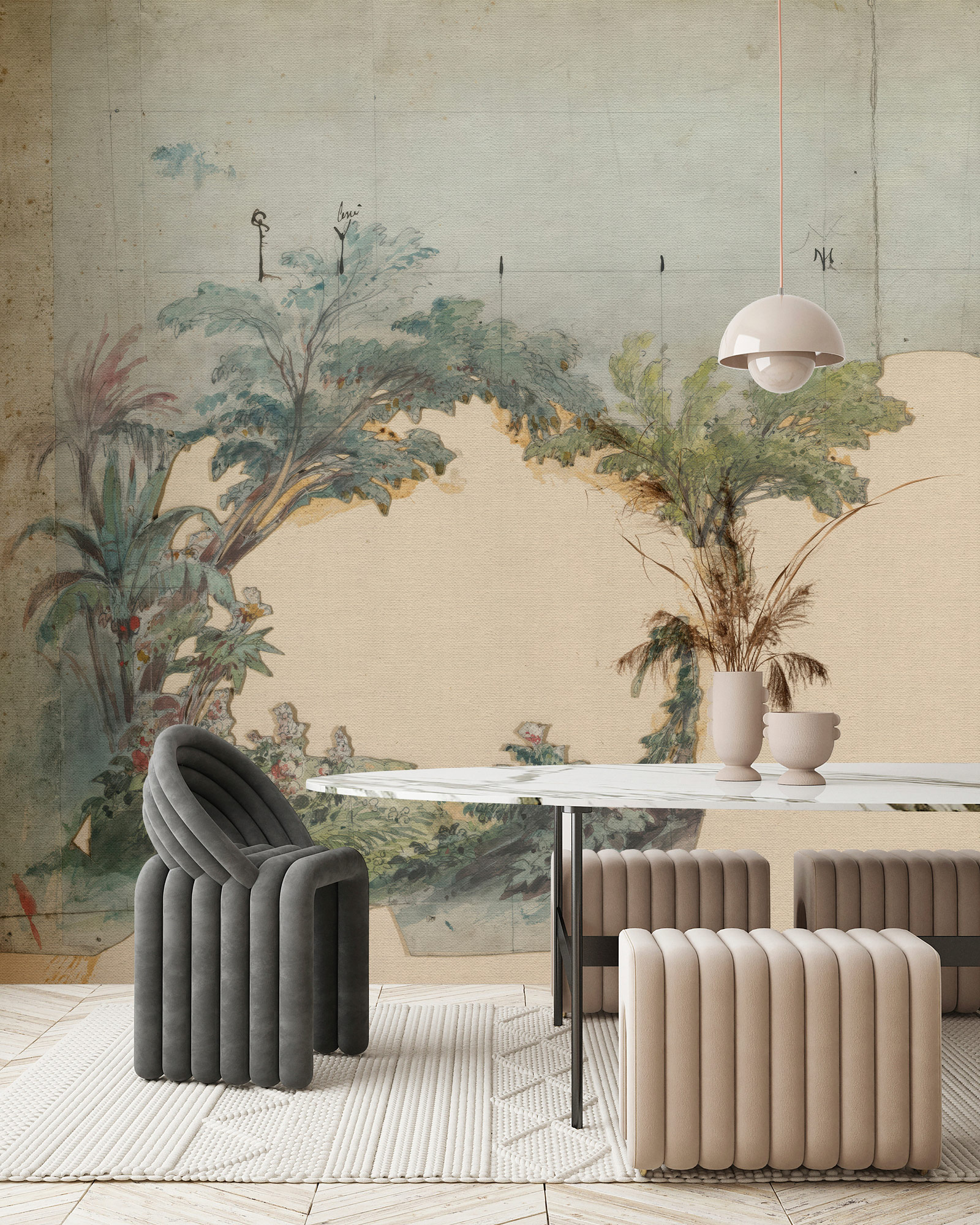 AS Fototapete Walls by Patel 5 Bäume Grün DD134435