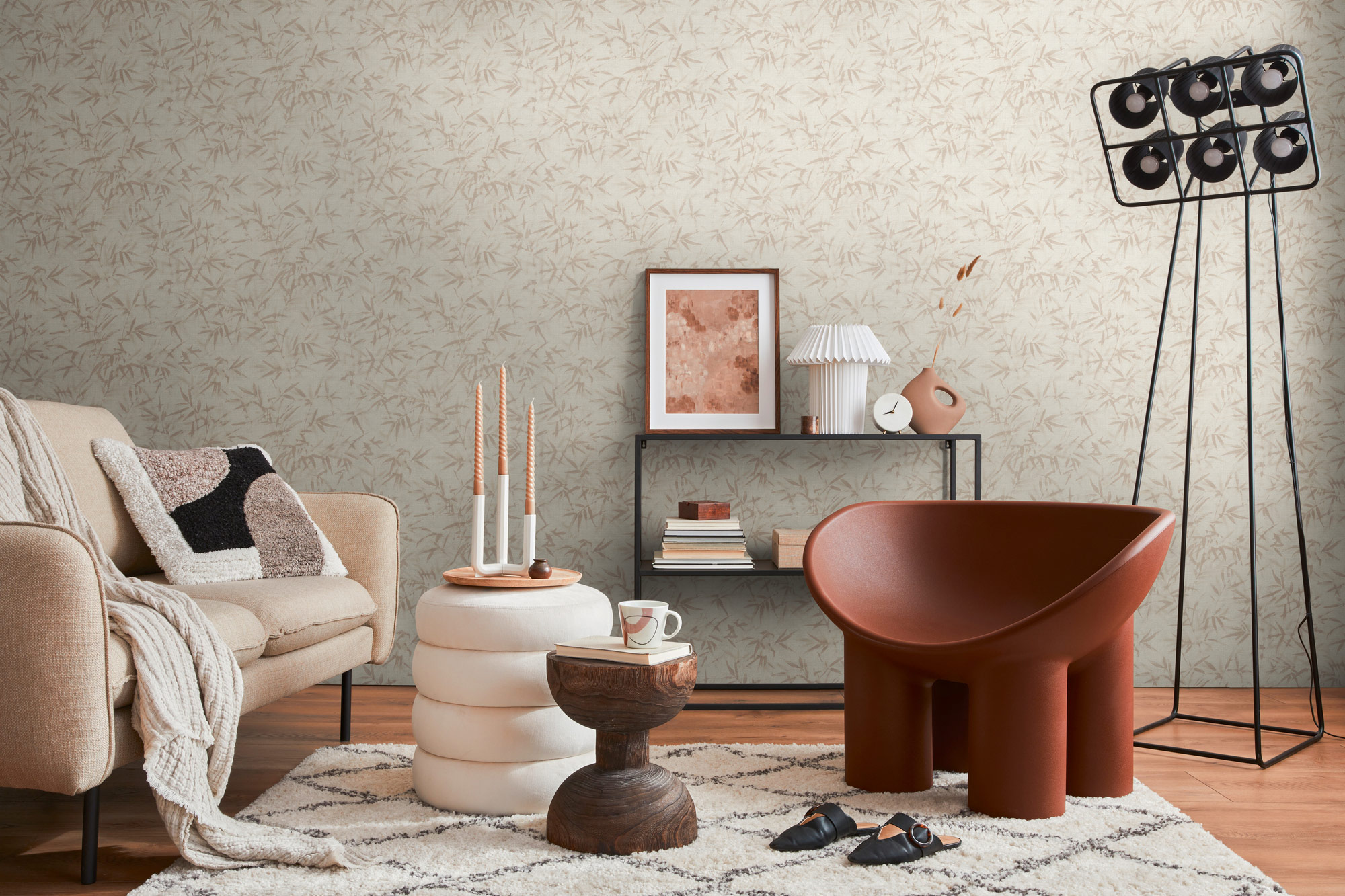 AS Vliestapete History of Art 2 Floral Beige 790461