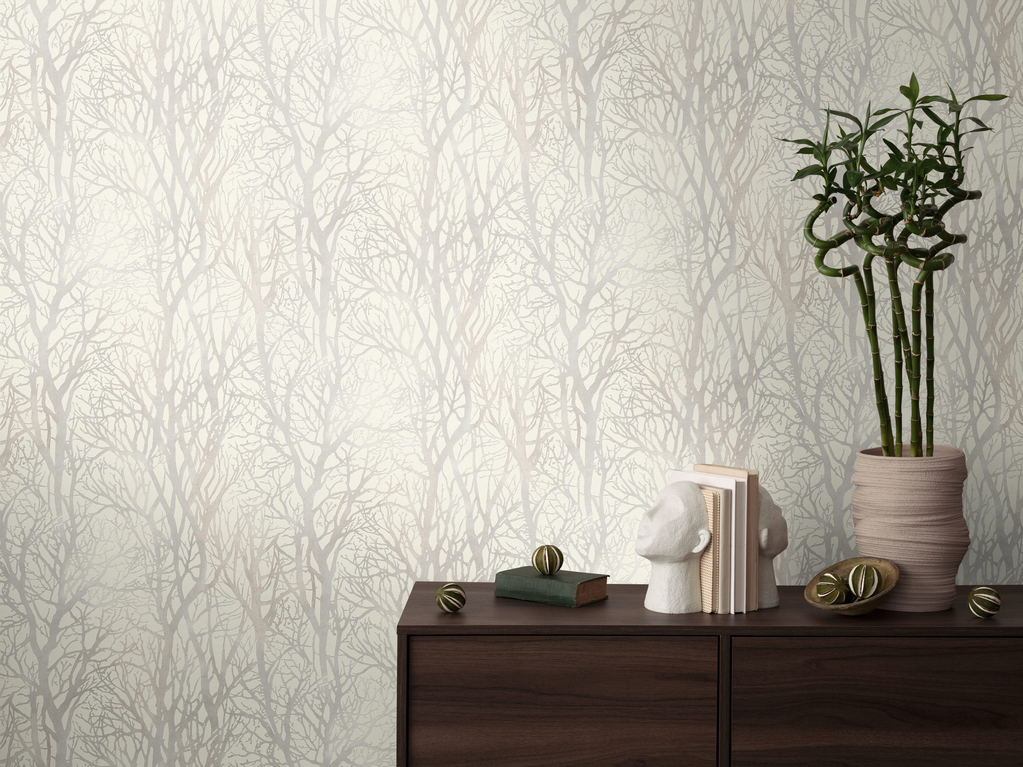 AS Vliestapete Attractive 2 Waldtapete Weiß 300941