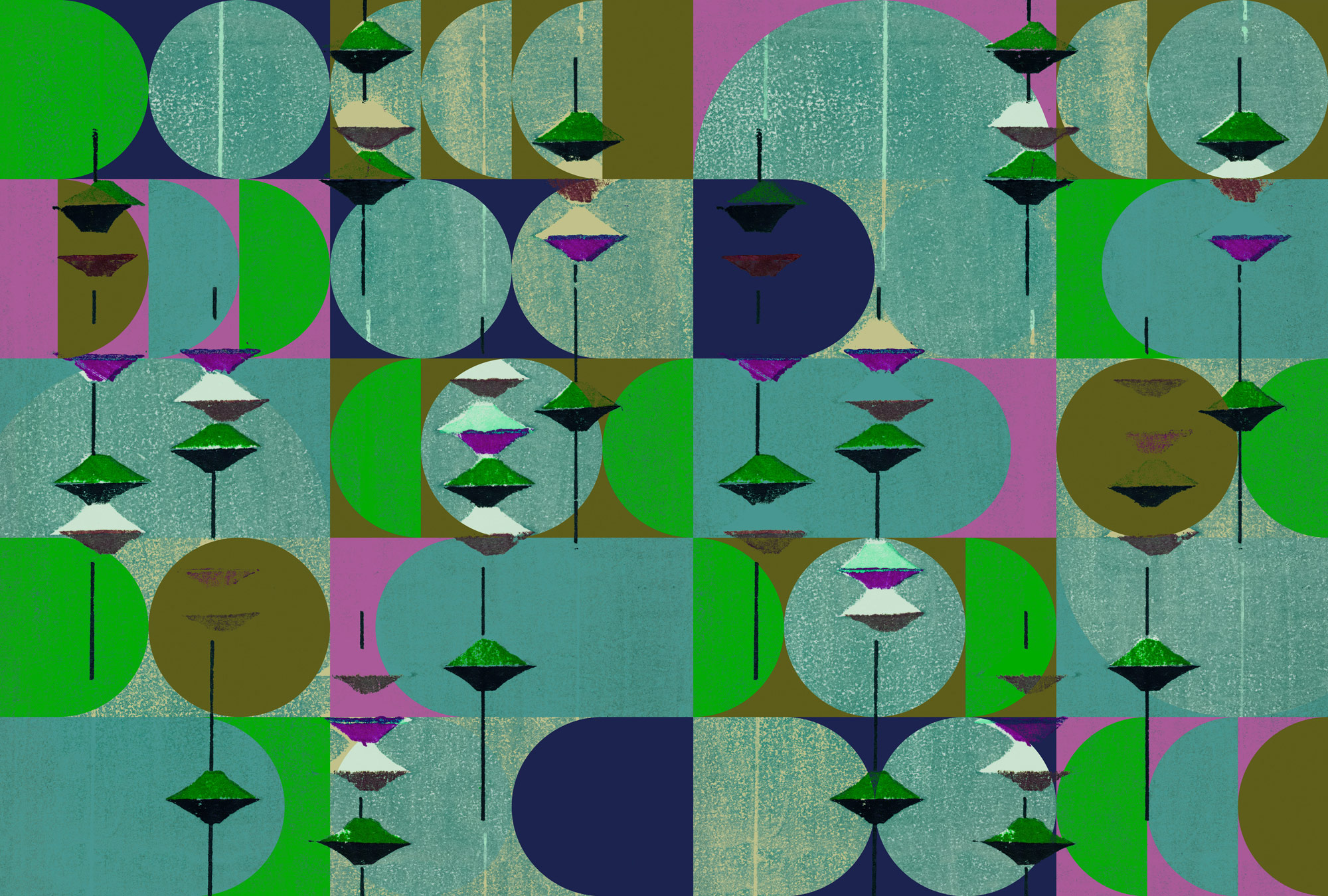 AS Fototapete Walls by Patel 5 Kreise Blau DD134039