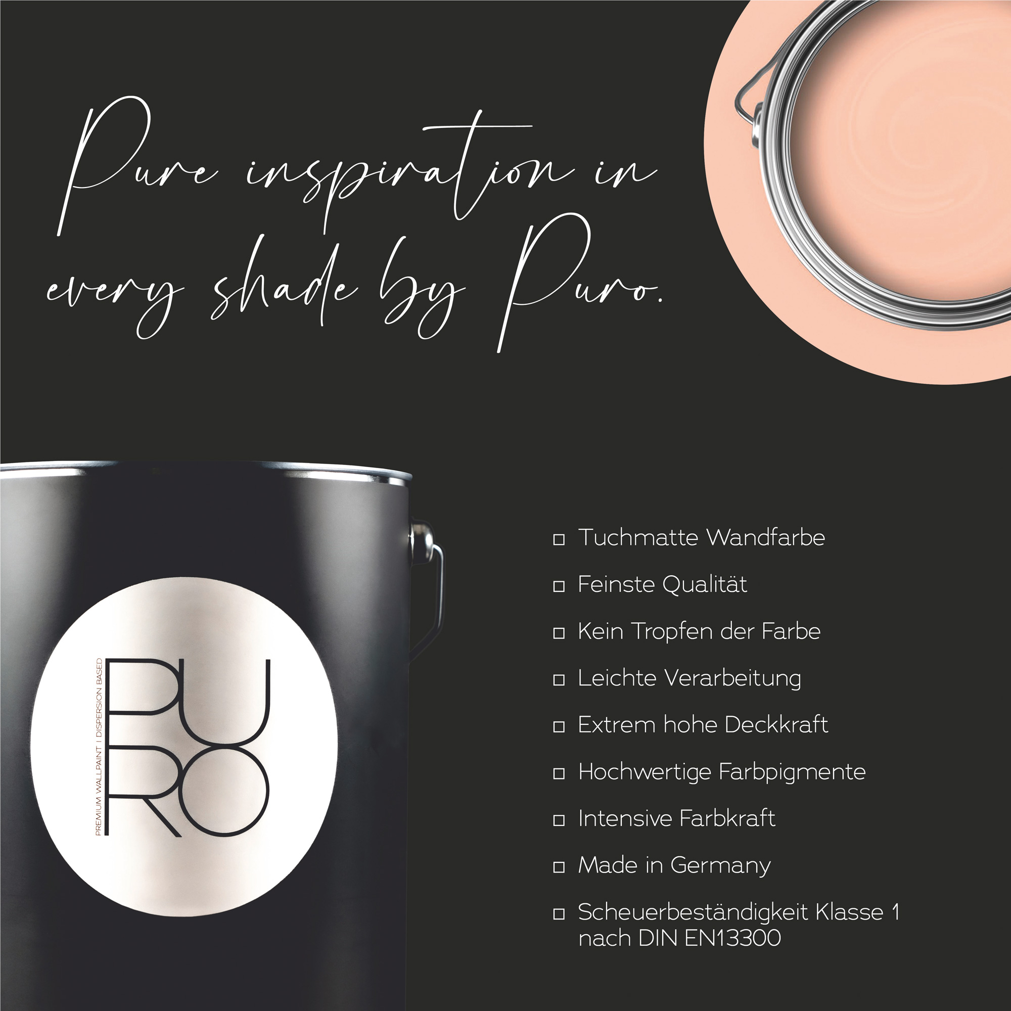 AS Premium Innenwandfarbe Puro c9011 diverse apricot 1 L