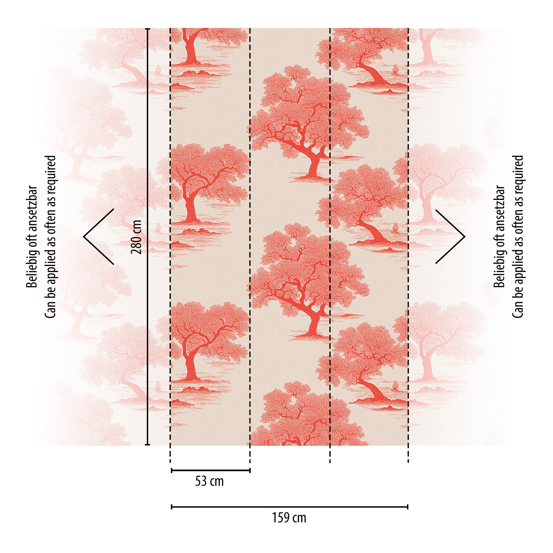 Livingwalls Vliestapete The Wall 3 Bäume 398761