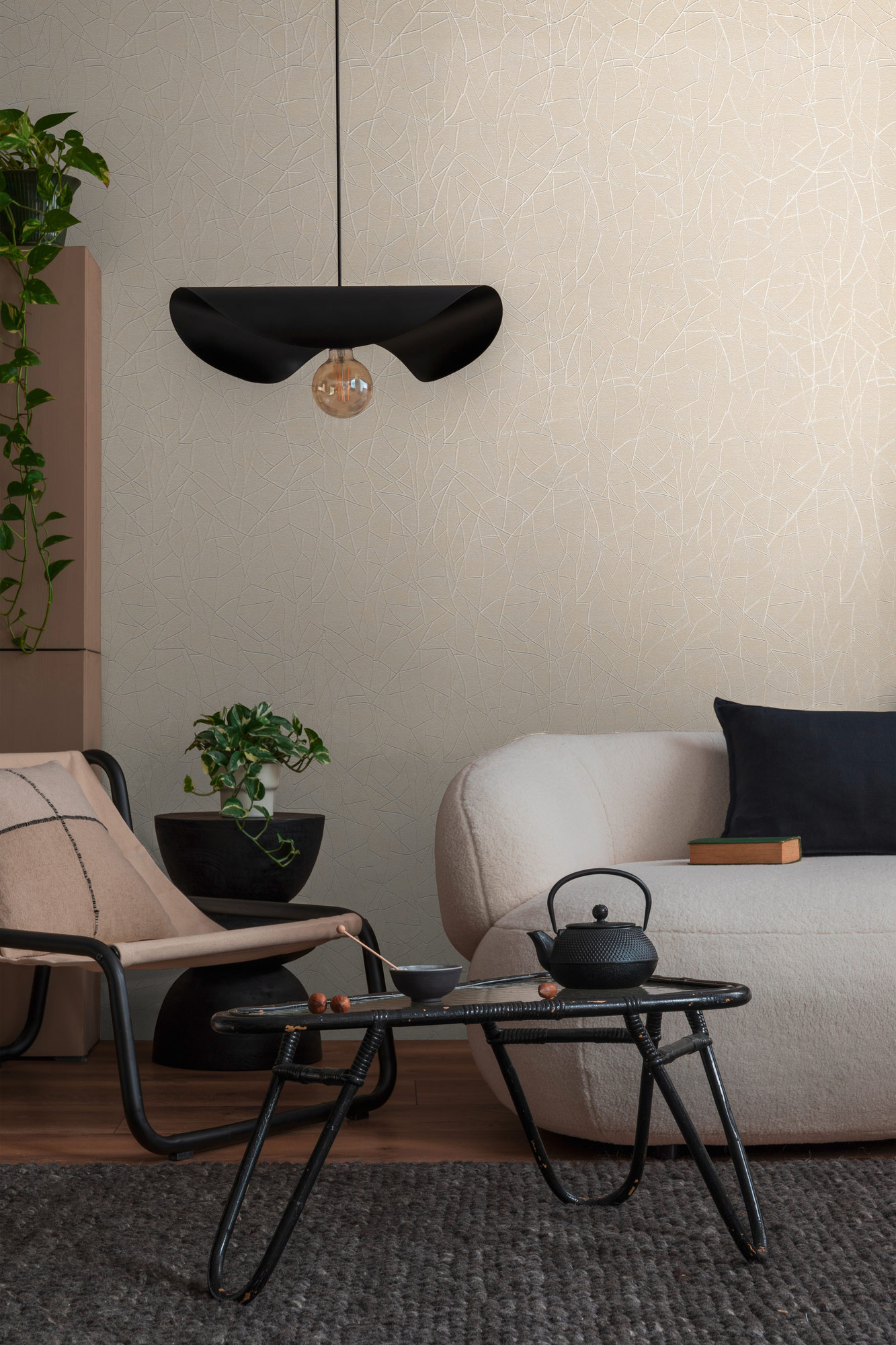AS Vliestapete French Affair Struktur Beige 399342