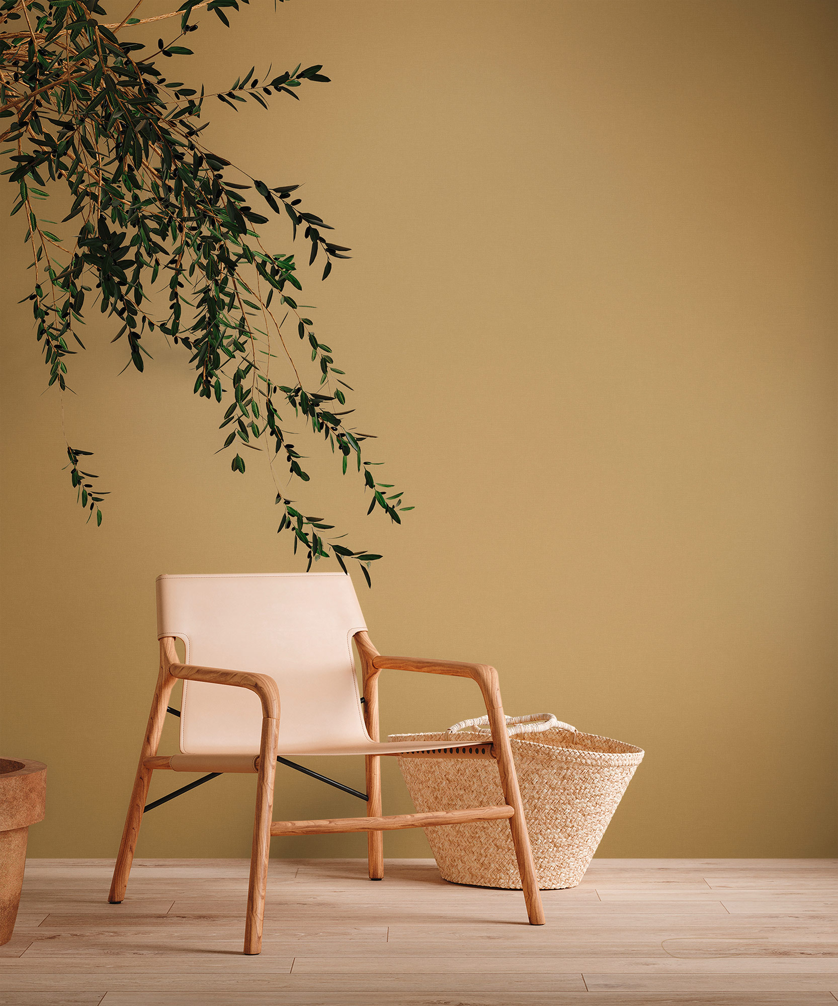 AS Vliestapete MS Travel Styles Uni Gelb 392665