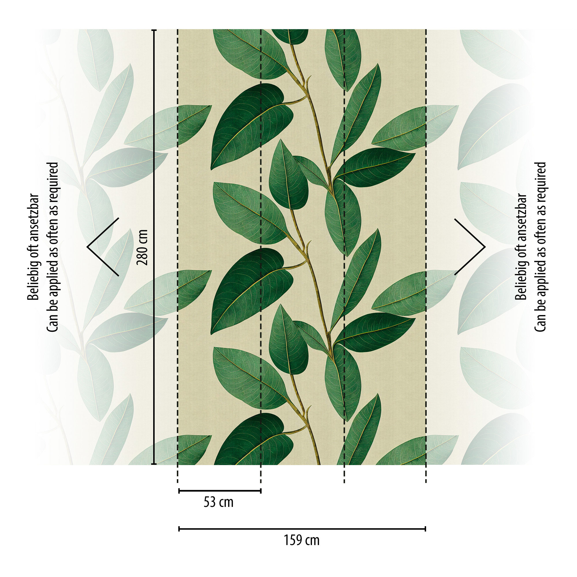 Livingwalls Vliestapete The Wall 3 Blätterranke 398661