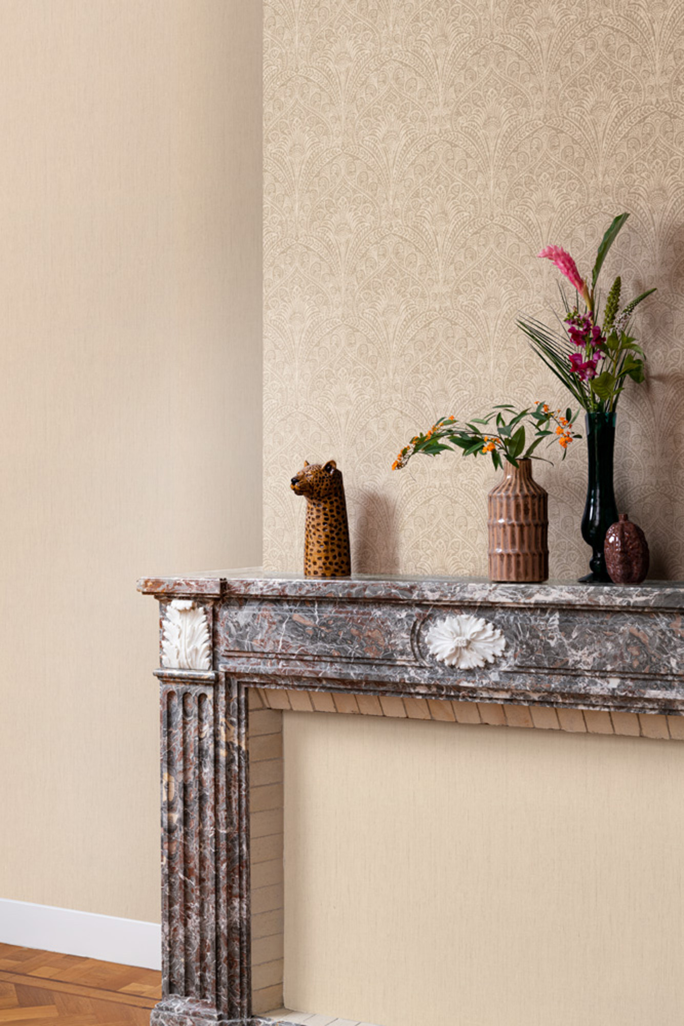 Rasch Vliestapete Indian Style Textilstruktur Uni 746037