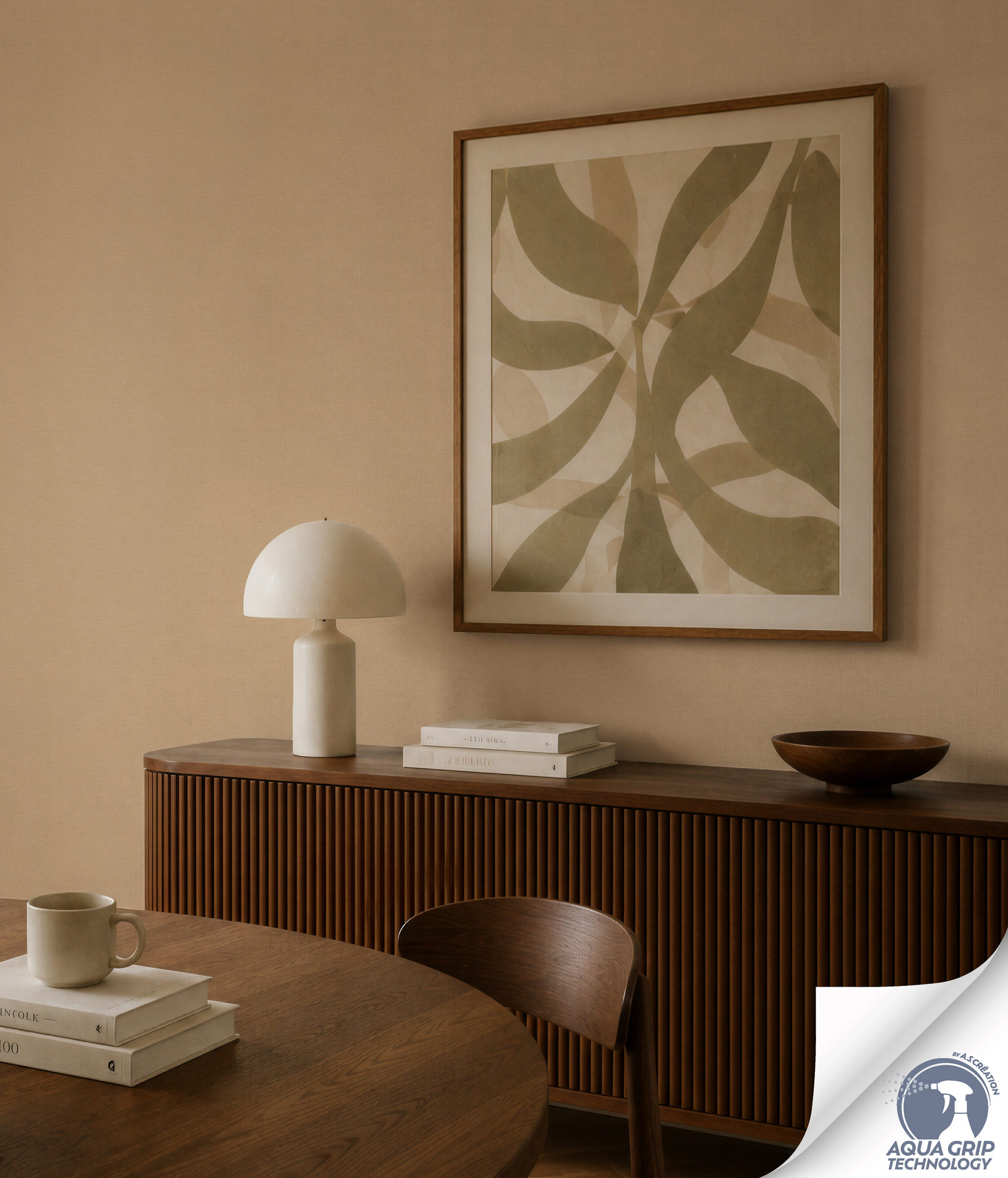 AS Vliestapete Cosiness Designdrop 2 Uni Beige 785754