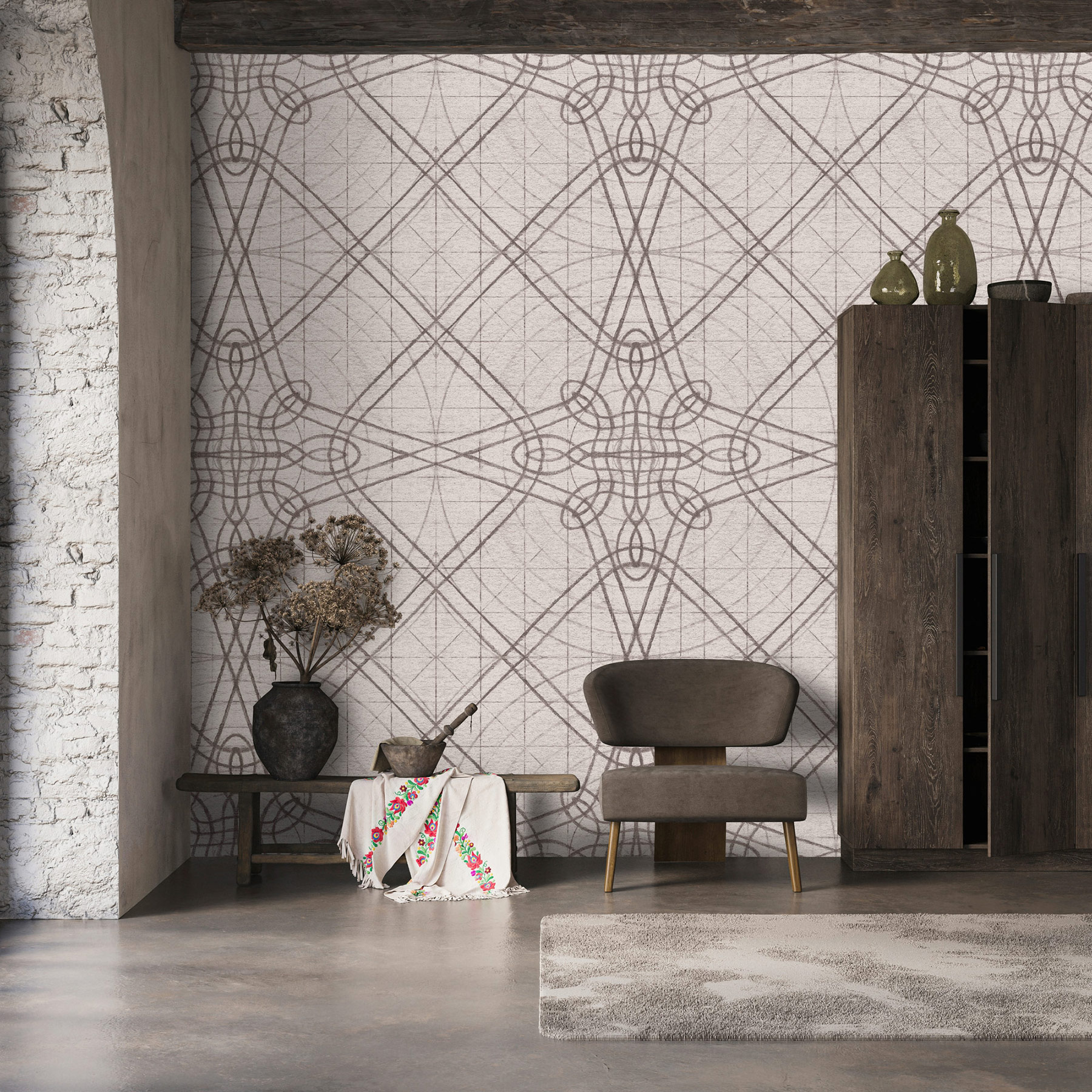 AS Fototapete Walls by Patel 5 Linien Beige DD134447