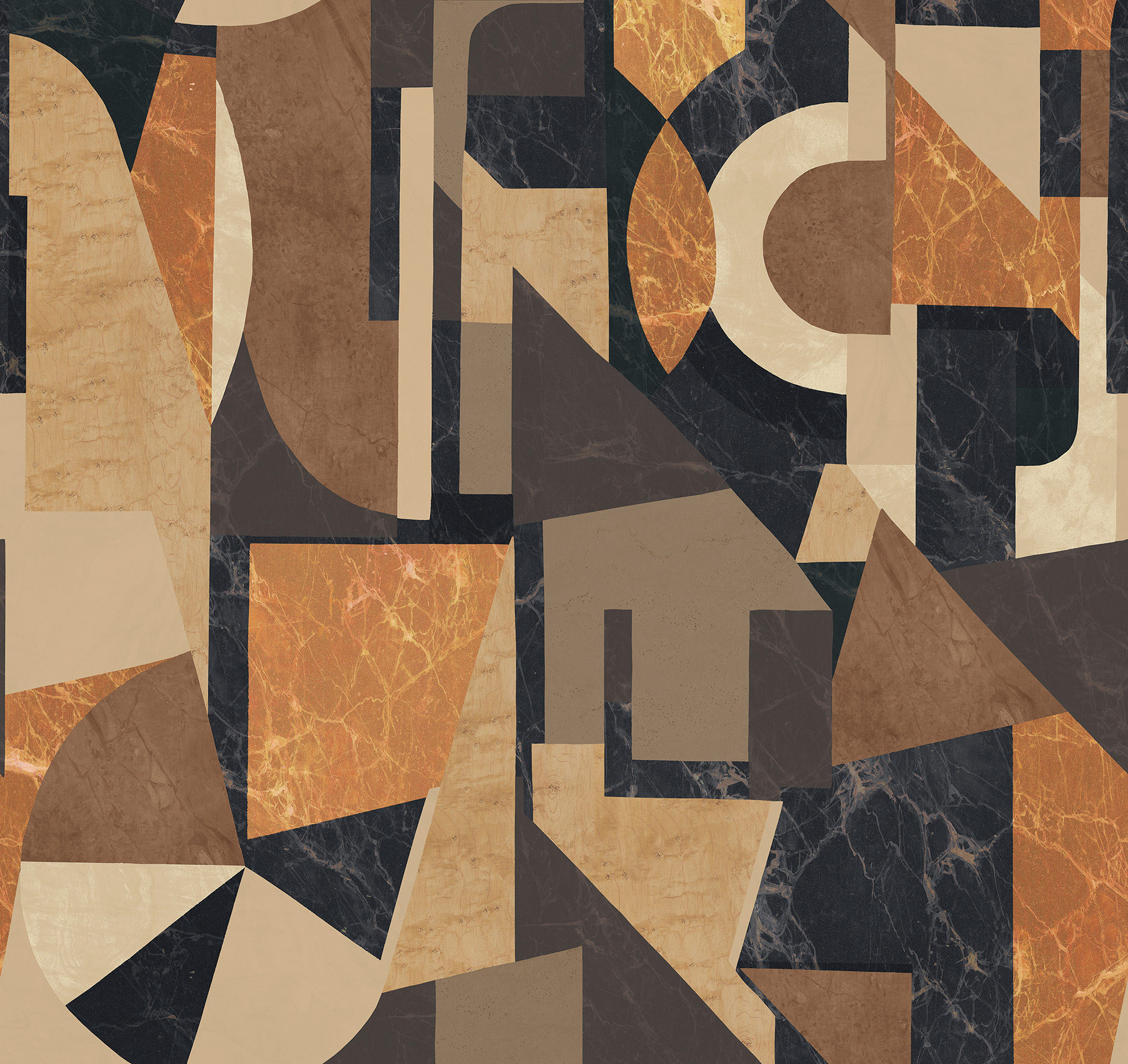 Masureel Fototapete Panel Rock Palazzi Amber DGROC1011260