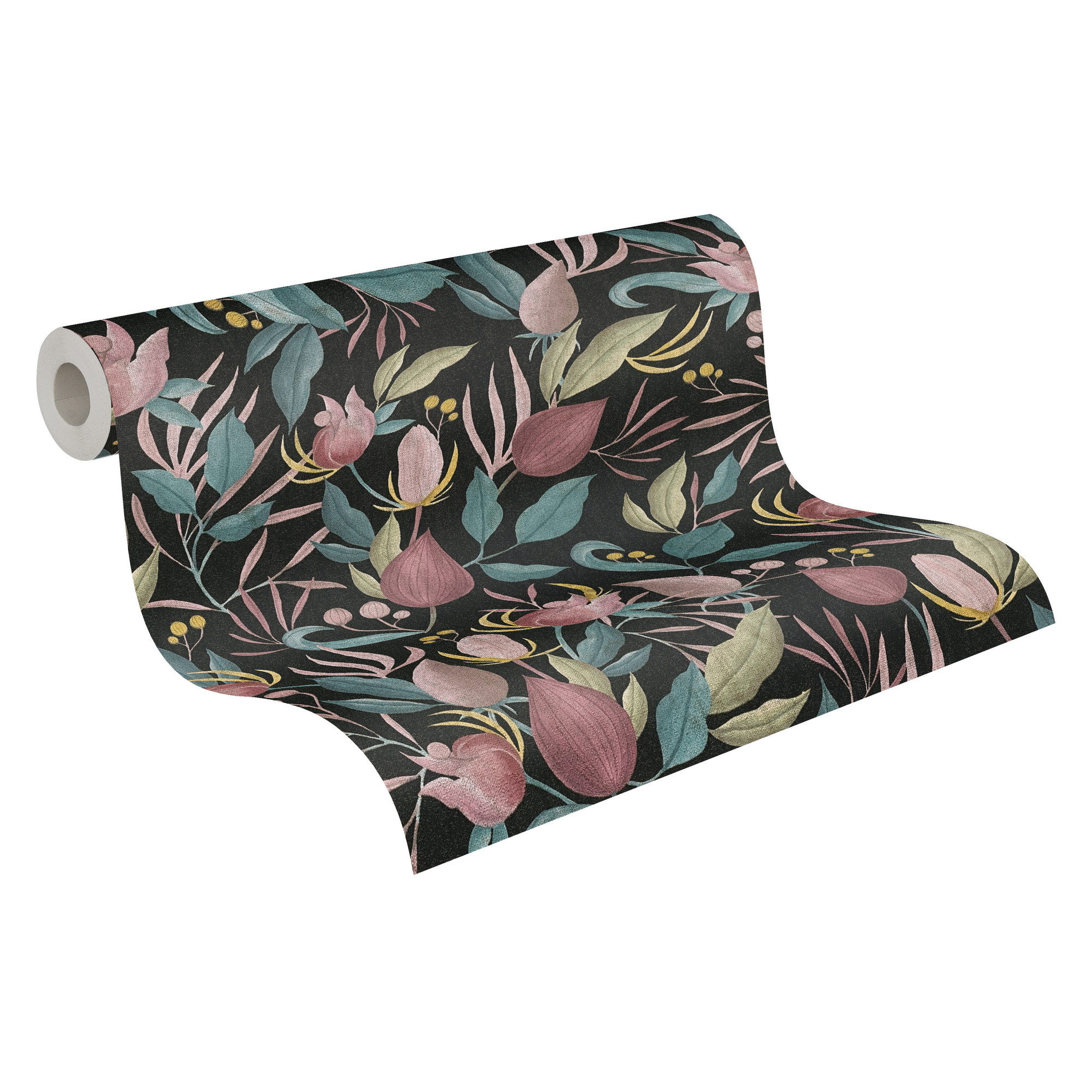 AS Vliestapete CosmoLiving Floral Schwarz 790622