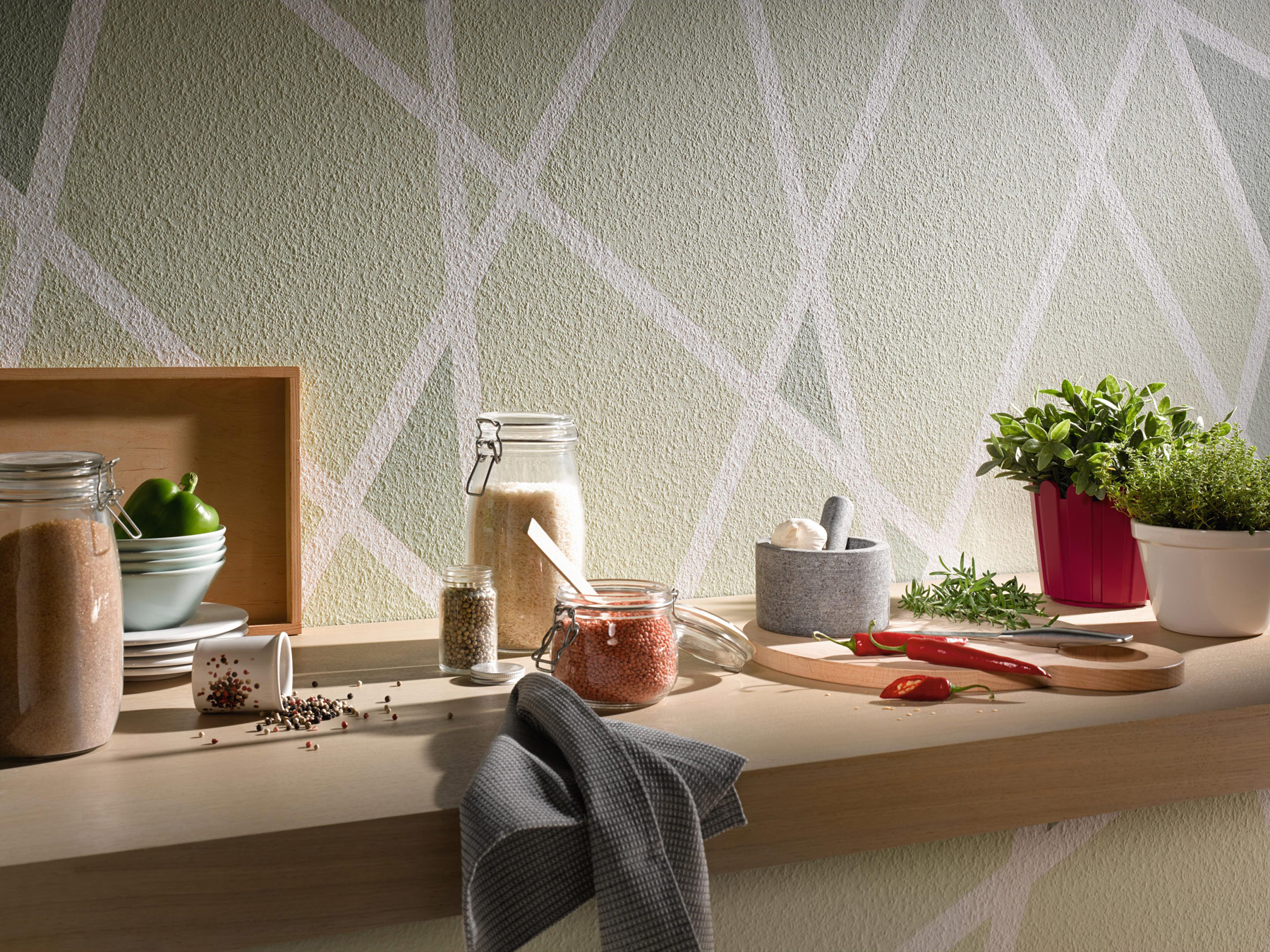 Erfurt Vlies-Rauhfaser-Tapete Romantic | Einzelrolle