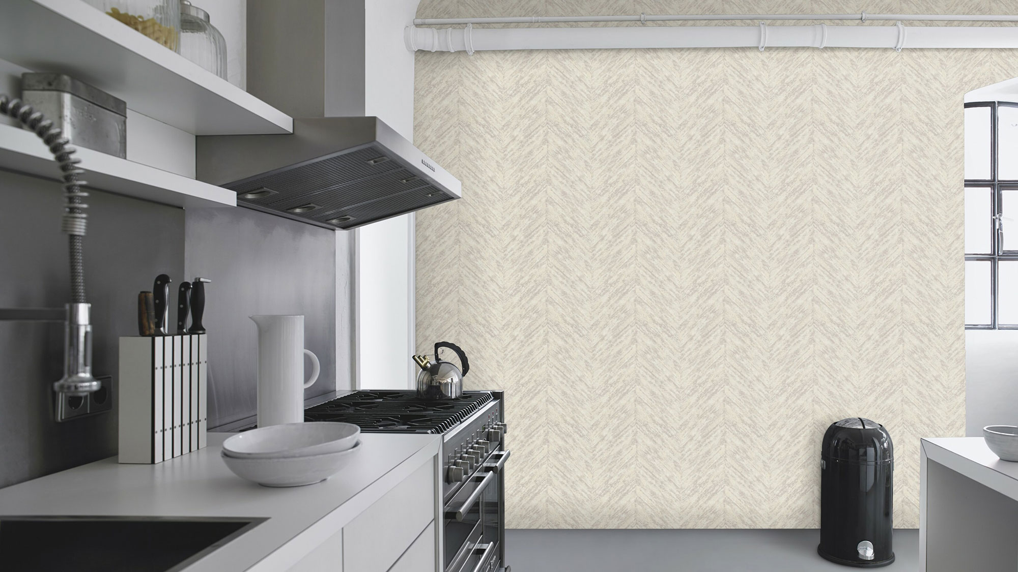 Rasch Vliestapete Linares Linien Streifen quer 617511