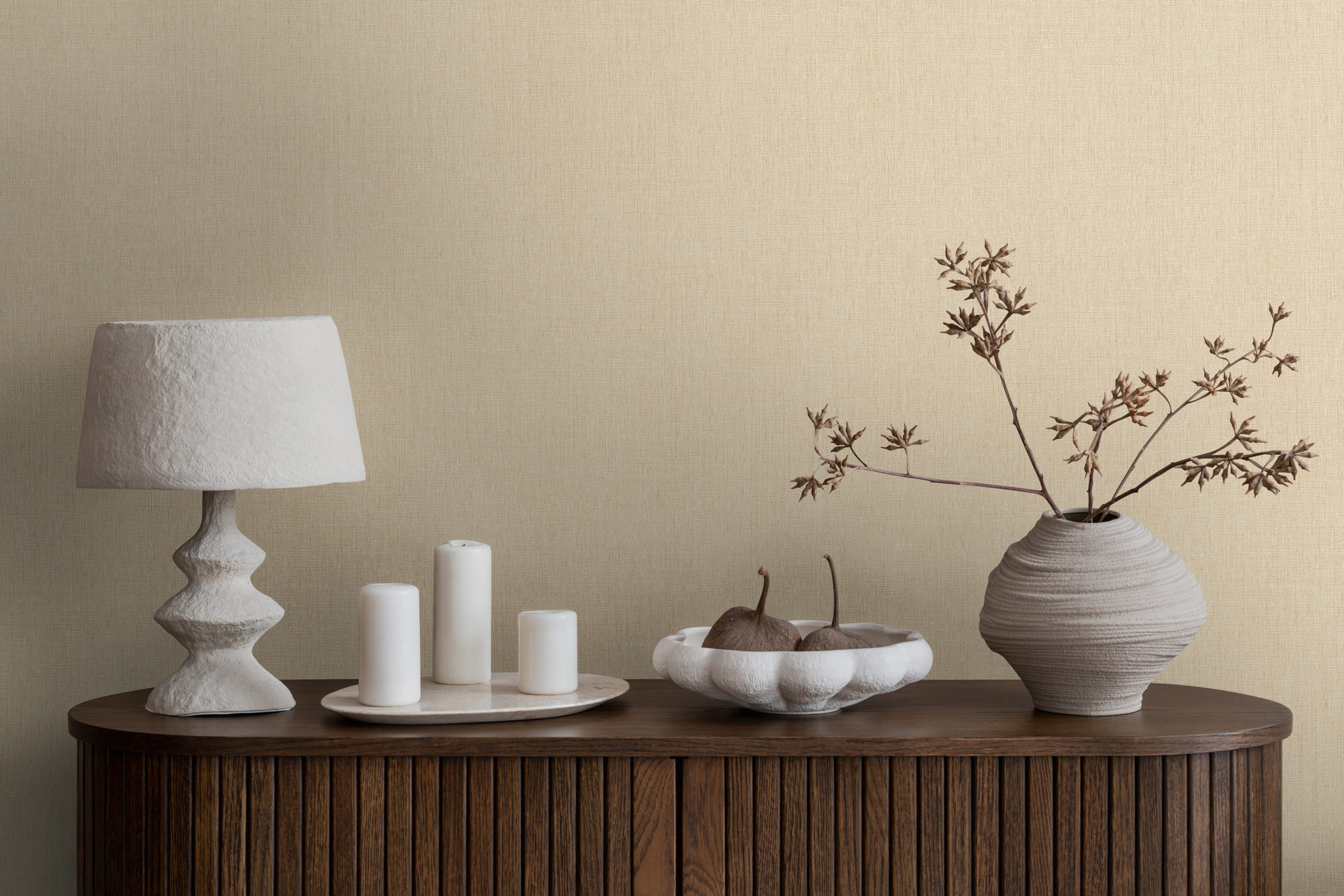 Livingwalls Vliestapete Stories of Life Uni Beige 396512