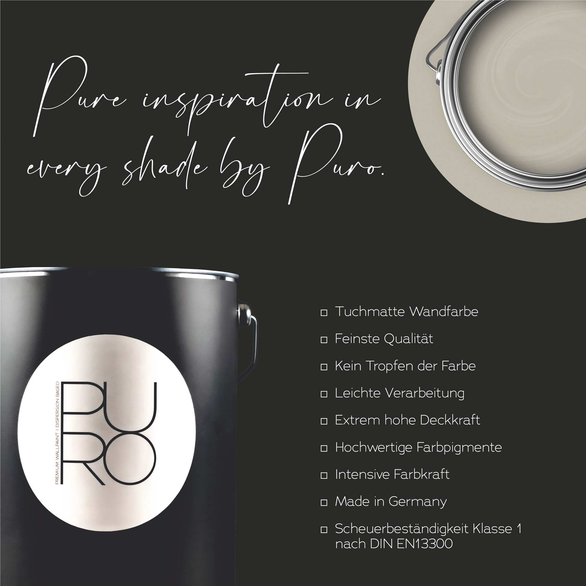 AS Premium Innenwandfarbe Puro c7004 calm taupe 2,5 L