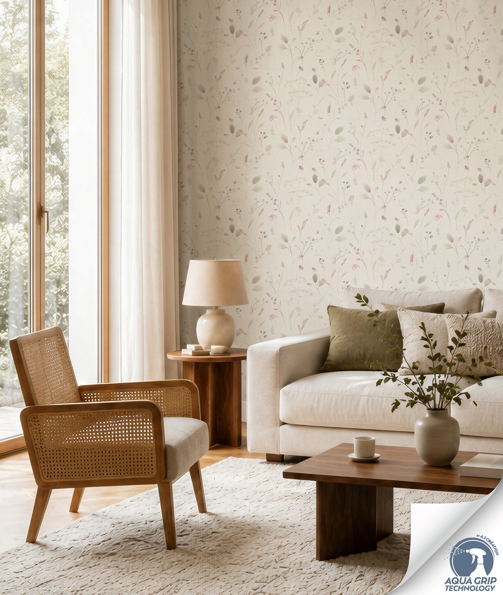 AS Vliestapete Cosiness Designdrop 2 Floral Weiß 792401